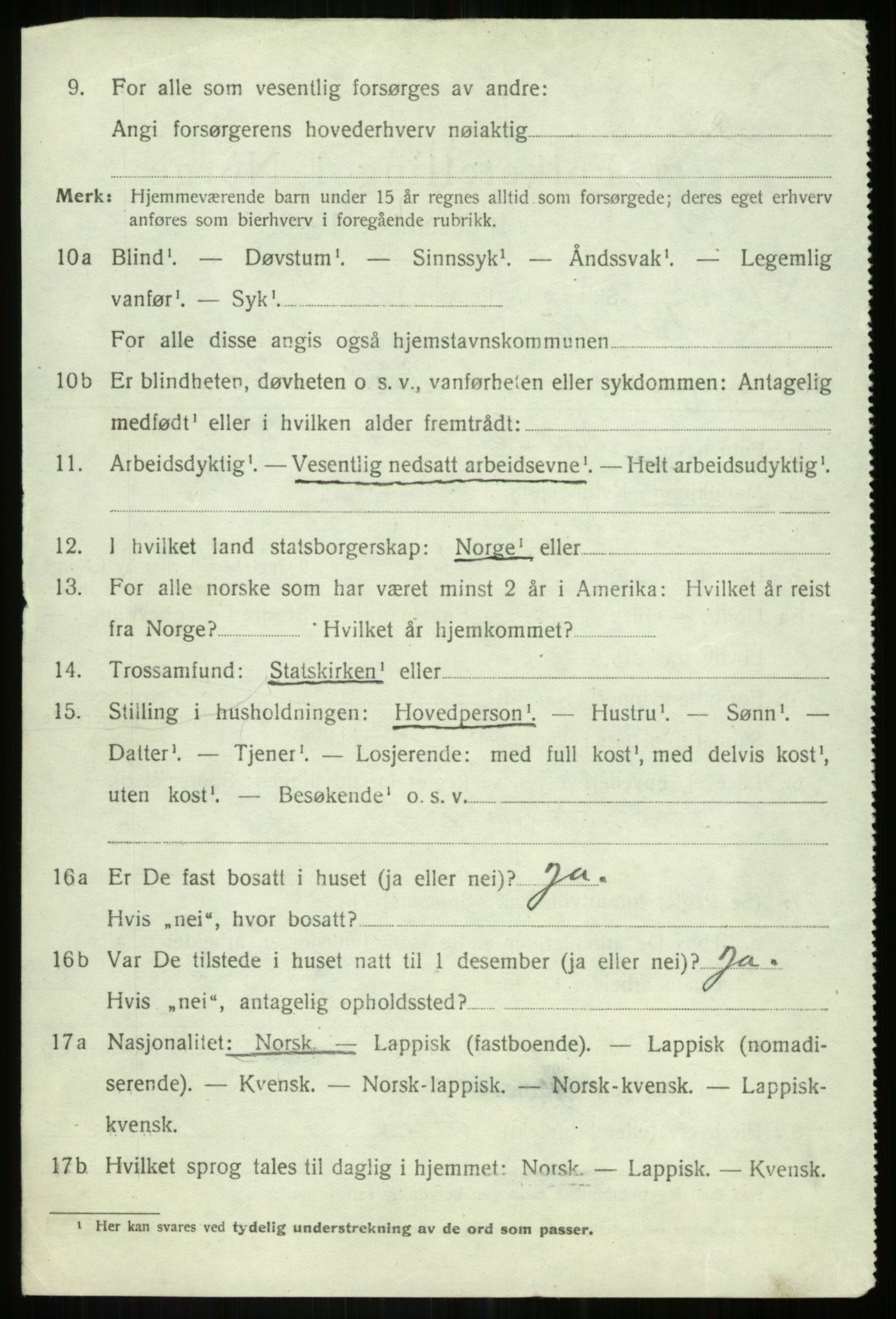 SATØ, 1920 census for Bardu, 1920, p. 2471