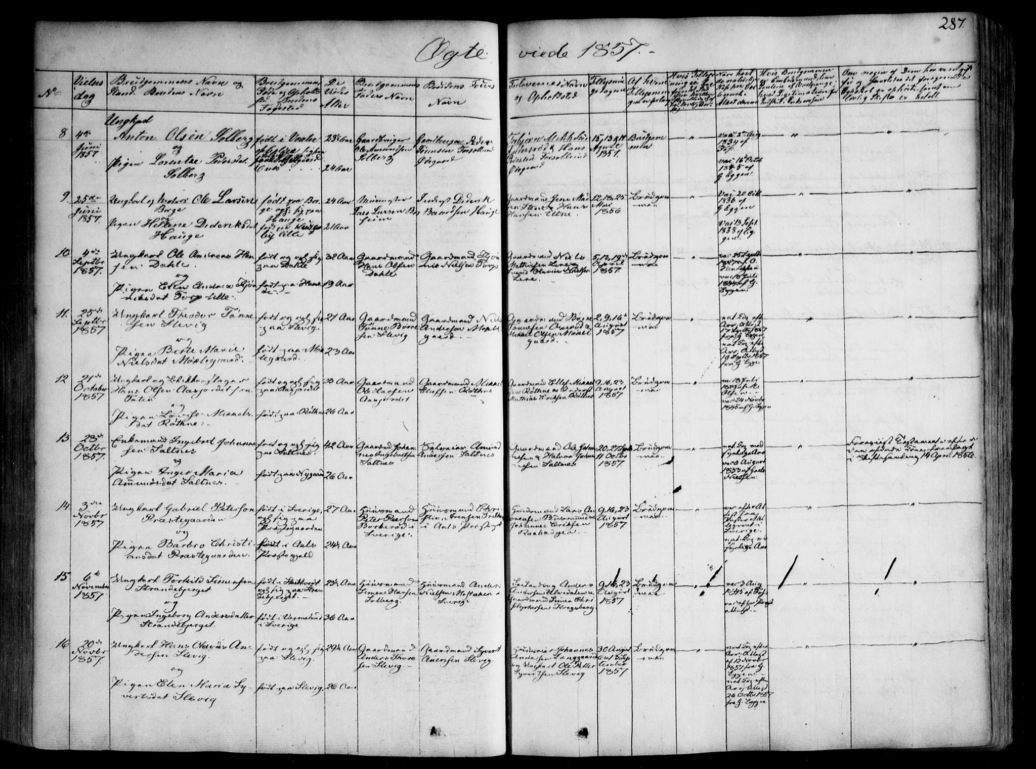 Onsøy prestekontor Kirkebøker, AV/SAO-A-10914/F/Fa/L0003: Parish register (official) no. I 3, 1841-1860, p. 287