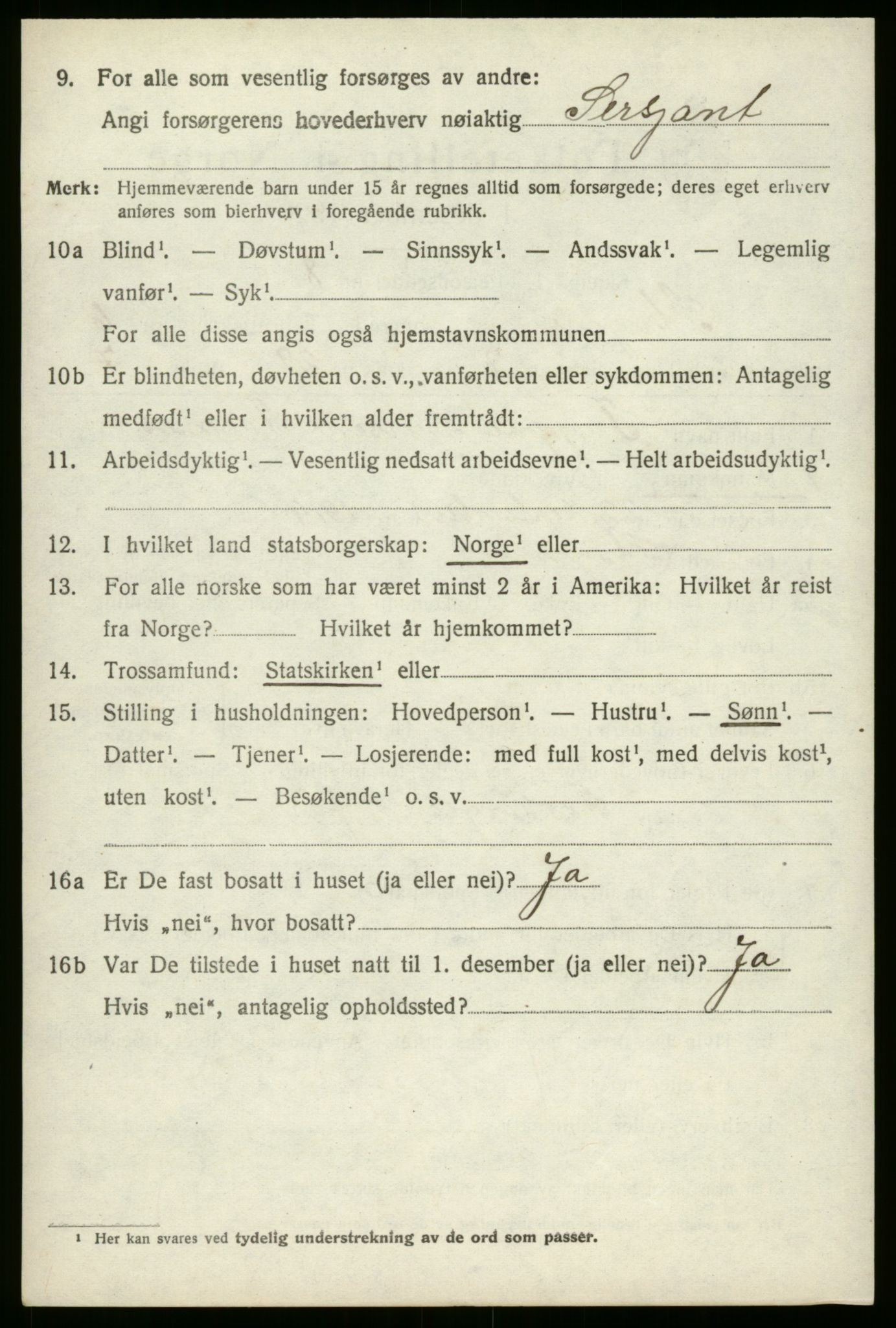 SAB, 1920 census for Stryn, 1920, p. 2723