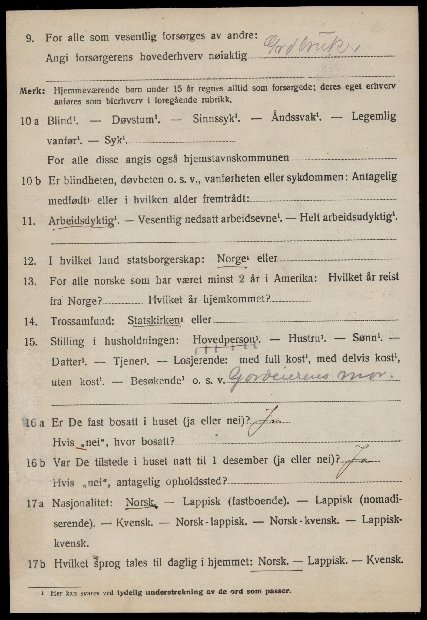 SAT, 1920 census for Meldal, 1920, p. 7402