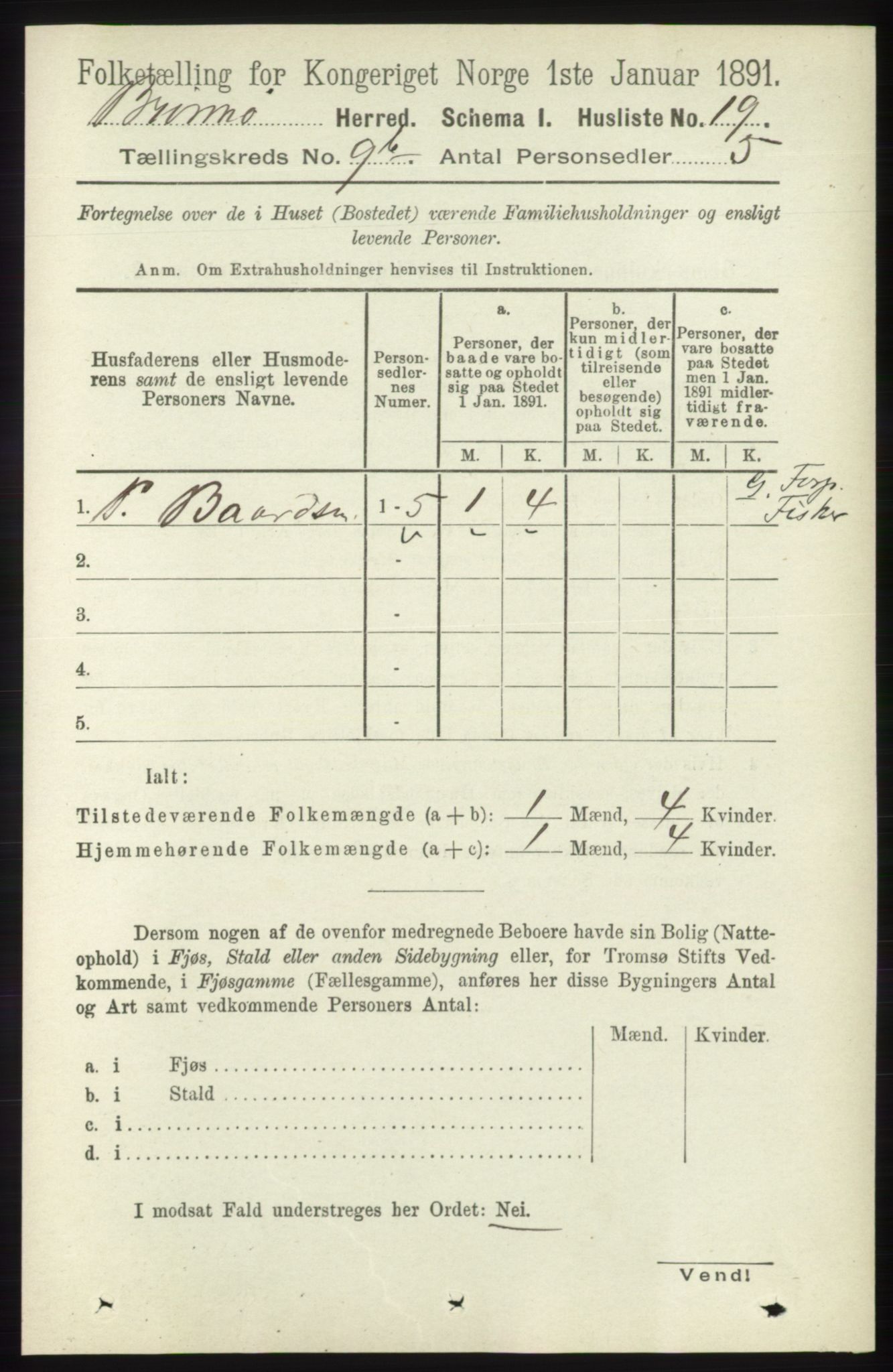 RA, 1891 census for 1814 Brønnøy, 1891, p. 5484