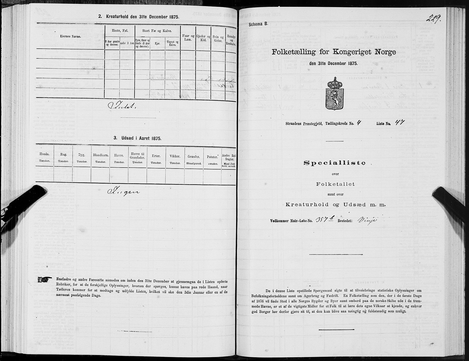 SAT, 1875 census for 1525P Stranda, 1875, p. 2229