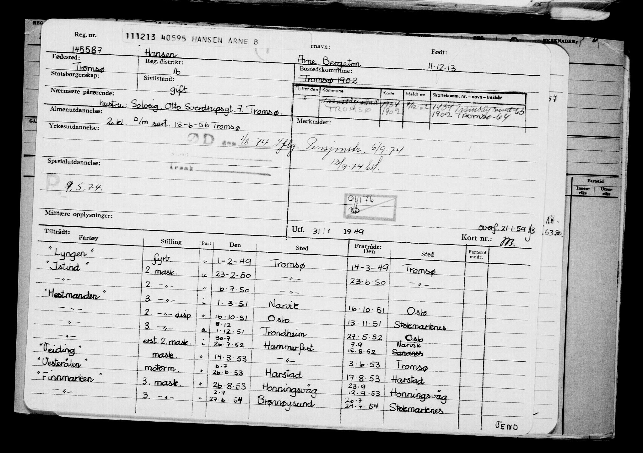 Direktoratet for sjømenn, AV/RA-S-3545/G/Gb/L0117: Hovedkort, 1913-1914, p. 152