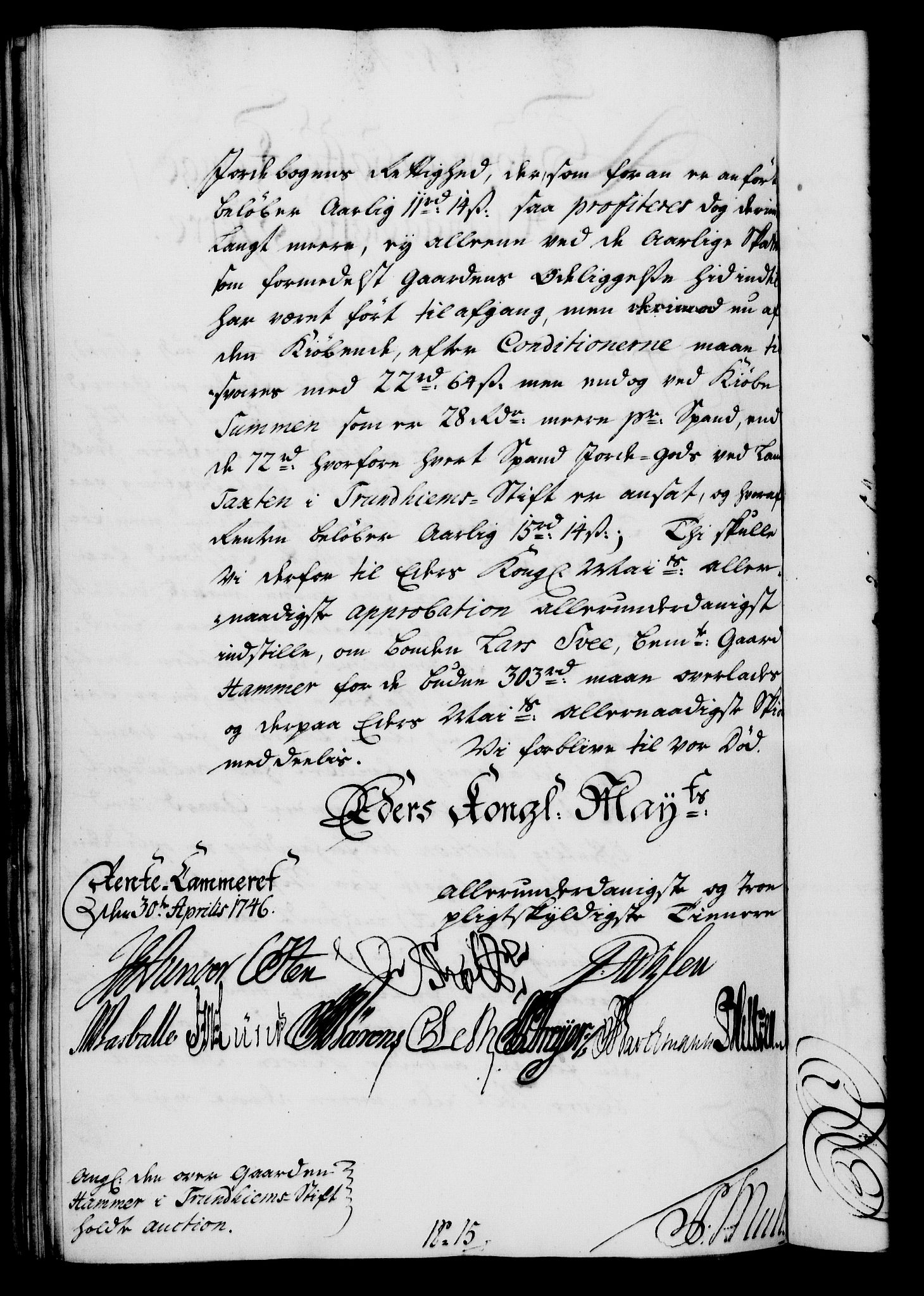 Rentekammeret, Kammerkanselliet, RA/EA-3111/G/Gf/Gfa/L0028: Norsk relasjons- og resolusjonsprotokoll (merket RK 52.28), 1745-1746, p. 806