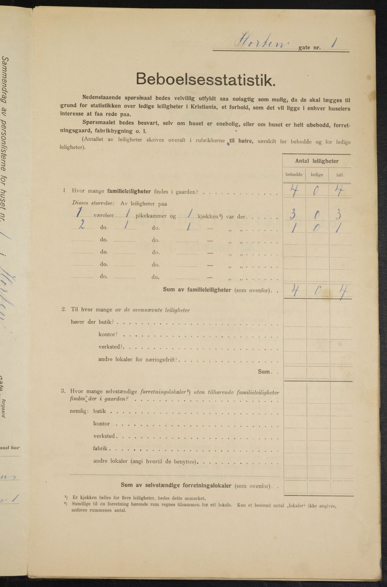 OBA, Municipal Census 1915 for Kristiania, 1915, p. 40962