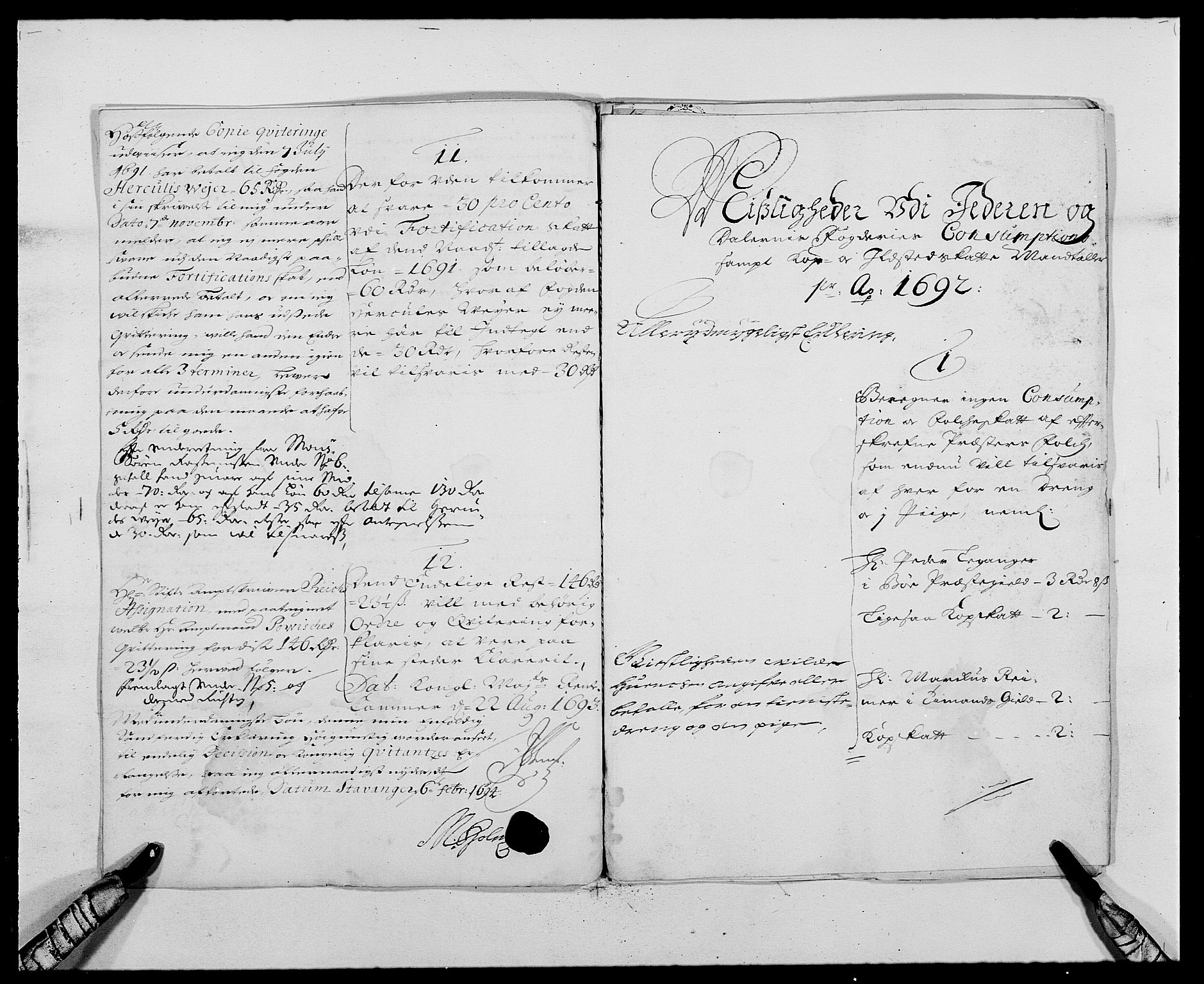 Rentekammeret inntil 1814, Reviderte regnskaper, Fogderegnskap, AV/RA-EA-4092/R46/L2727: Fogderegnskap Jæren og Dalane, 1690-1693, p. 228