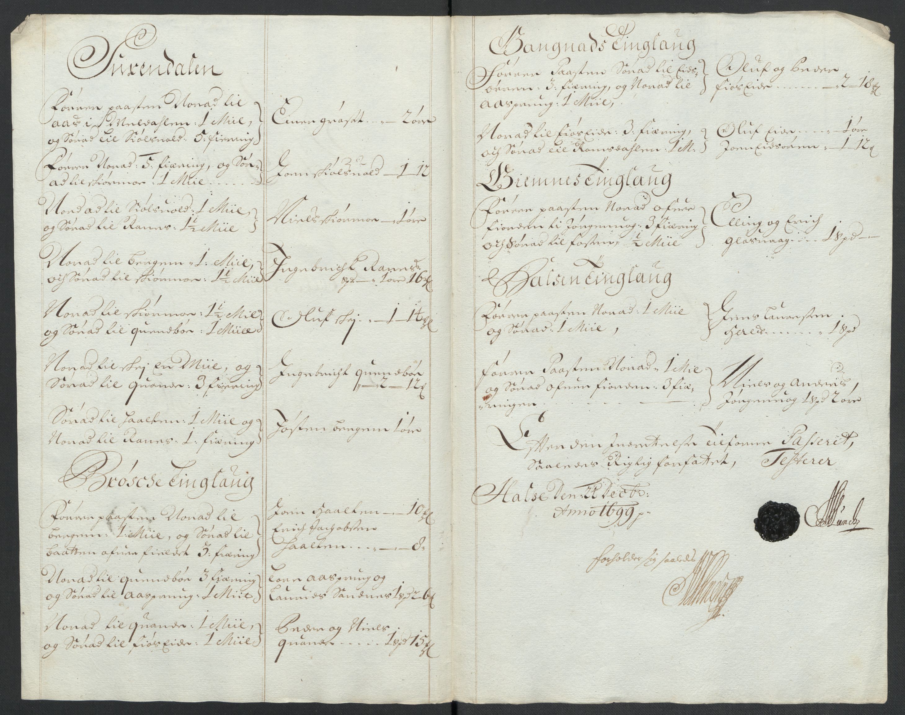 Rentekammeret inntil 1814, Reviderte regnskaper, Fogderegnskap, AV/RA-EA-4092/R56/L3738: Fogderegnskap Nordmøre, 1699, p. 117