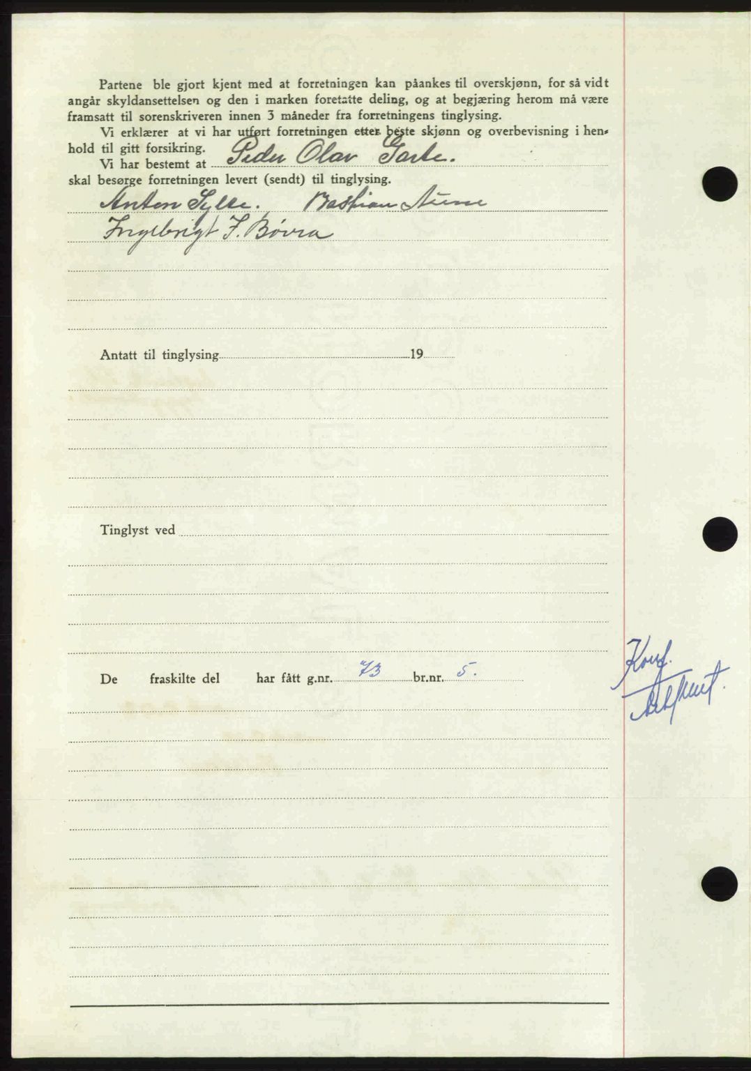 Nordmøre sorenskriveri, AV/SAT-A-4132/1/2/2Ca: Mortgage book no. A114, 1950-1950, Diary no: : 1281/1950