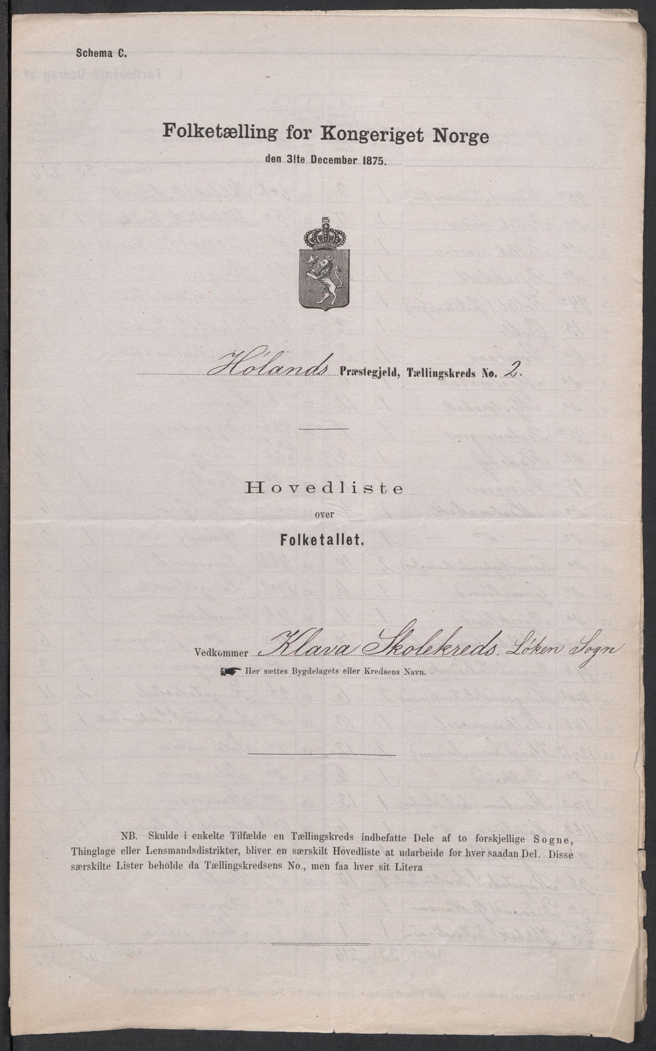 RA, 1875 census for 0221P Høland, 1875, p. 7