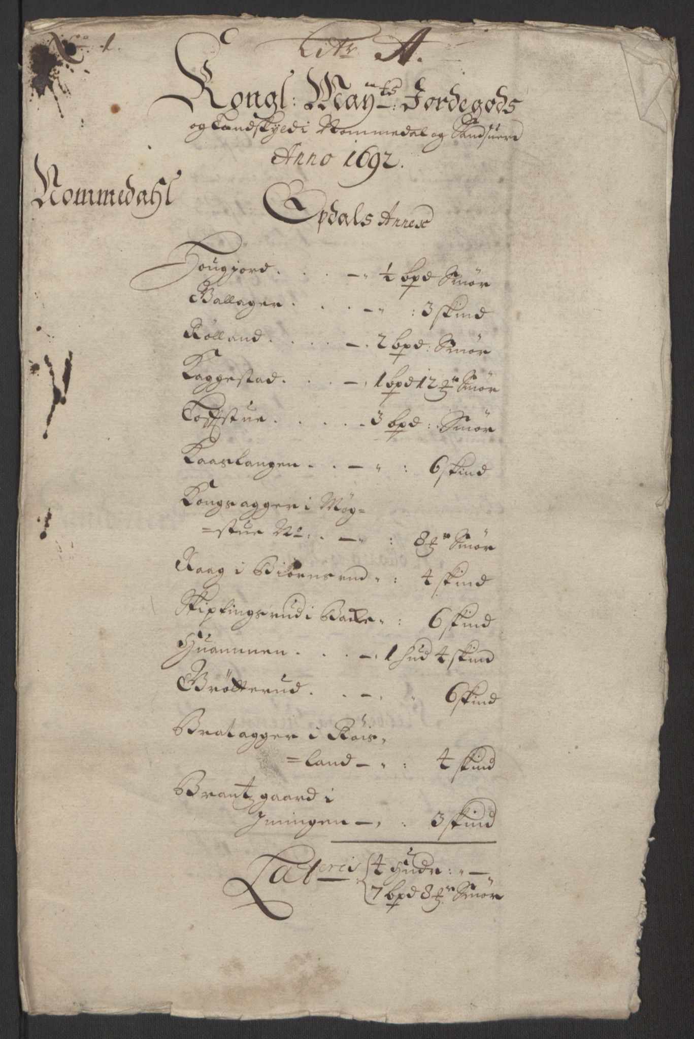 Rentekammeret inntil 1814, Reviderte regnskaper, Fogderegnskap, RA/EA-4092/R24/L1575: Fogderegnskap Numedal og Sandsvær, 1692-1695, p. 51
