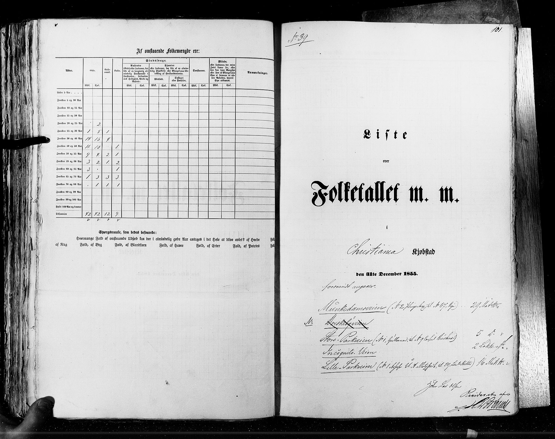 RA, Census 1855, vol. 7: Fredrikshald-Kragerø, 1855, p. 101