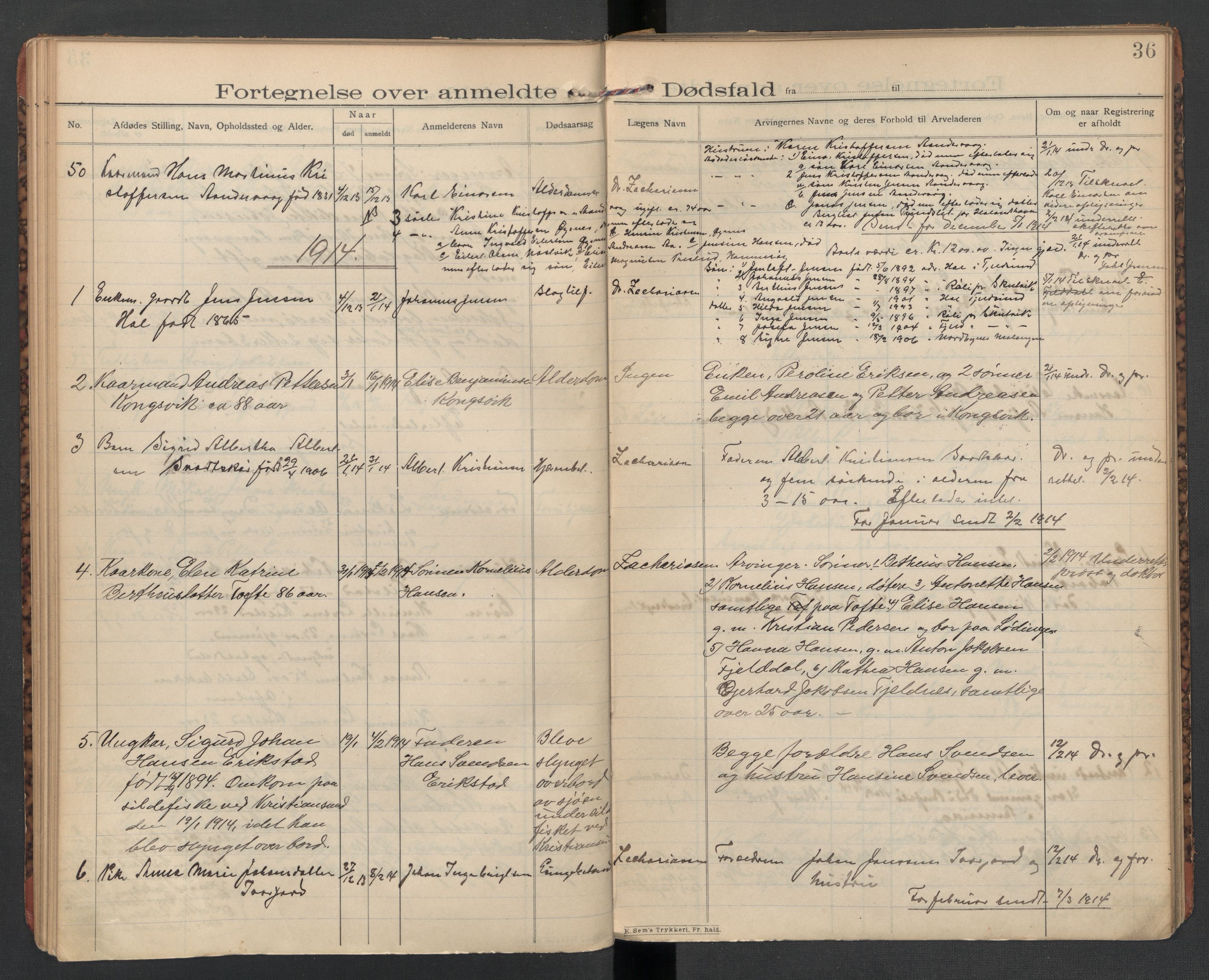 Lødingen og Tjeldsund lensmannskontor, SAT/A-5698/1/02/L0002: 2.01.02 - Dødsfallsprotokoll, 1907-1921, p. 36