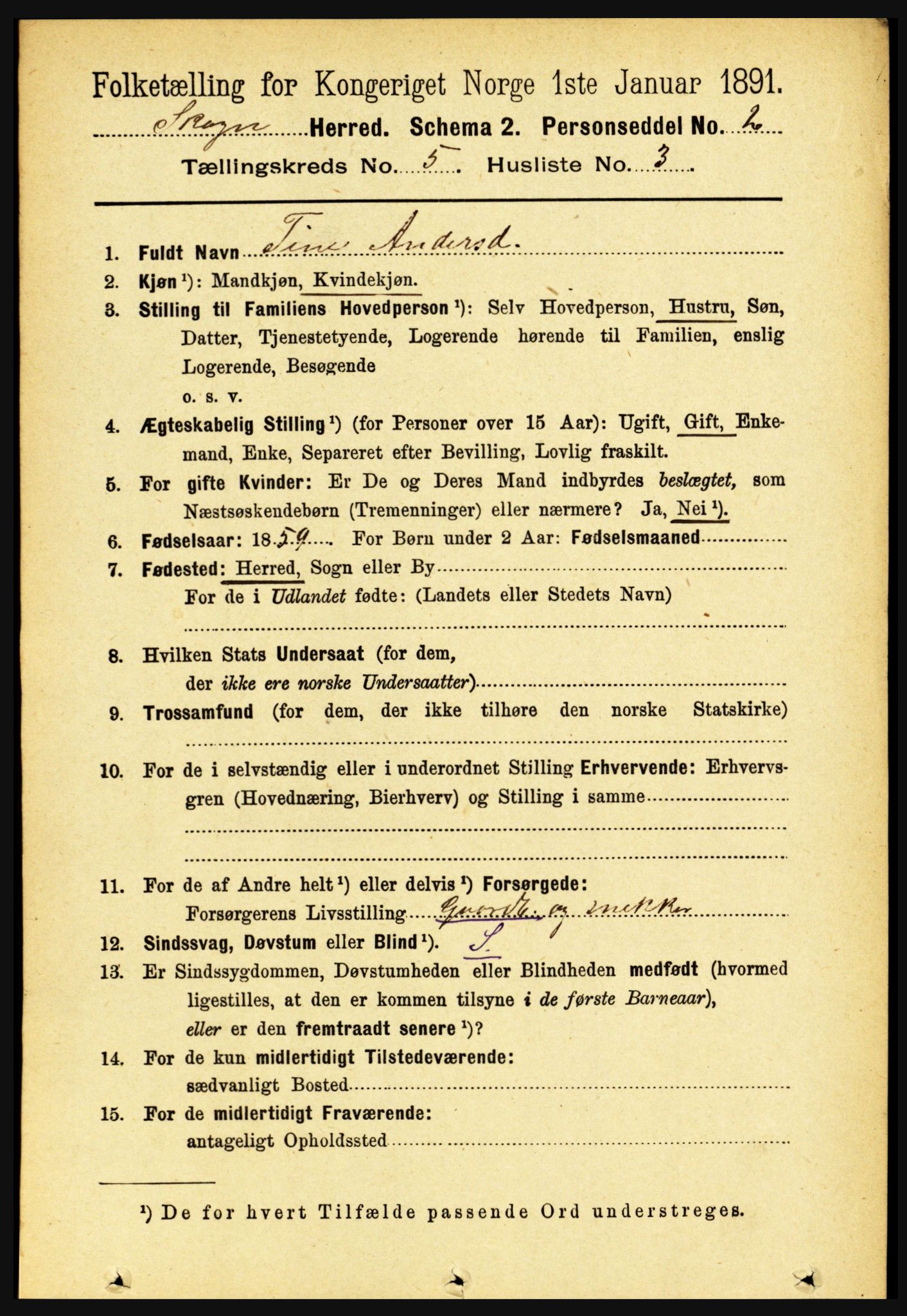 RA, 1891 census for 1719 Skogn, 1891, p. 2937