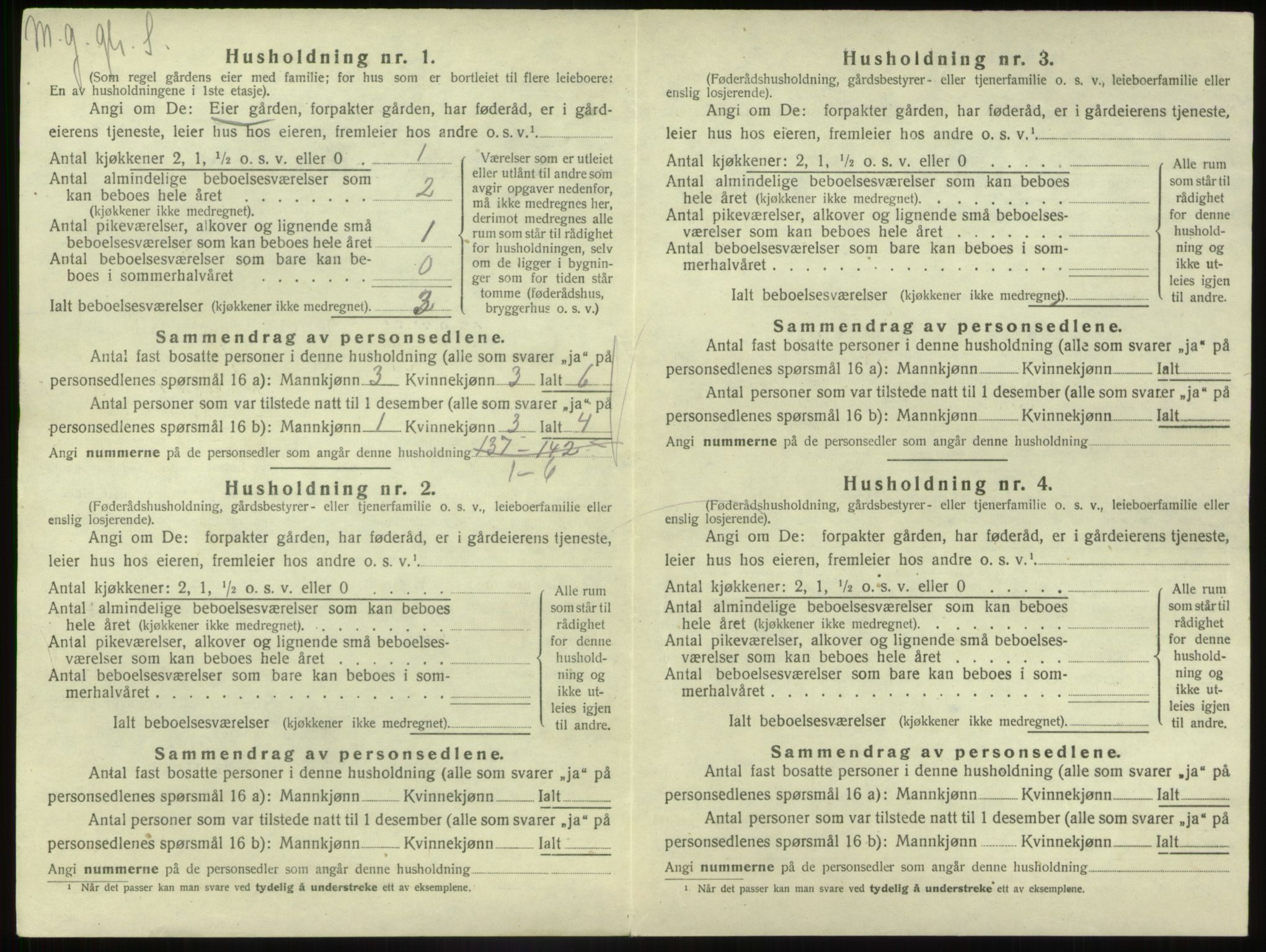 SAB, 1920 census for Gaular, 1920, p. 117