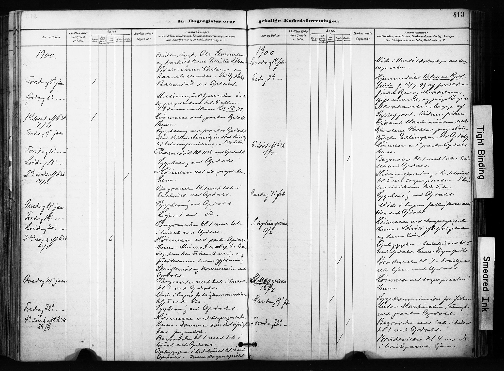 Vardø sokneprestkontor, AV/SATØ-S-1332/H/Ha/L0010kirke: Parish register (official) no. 10, 1895-1907, p. 413