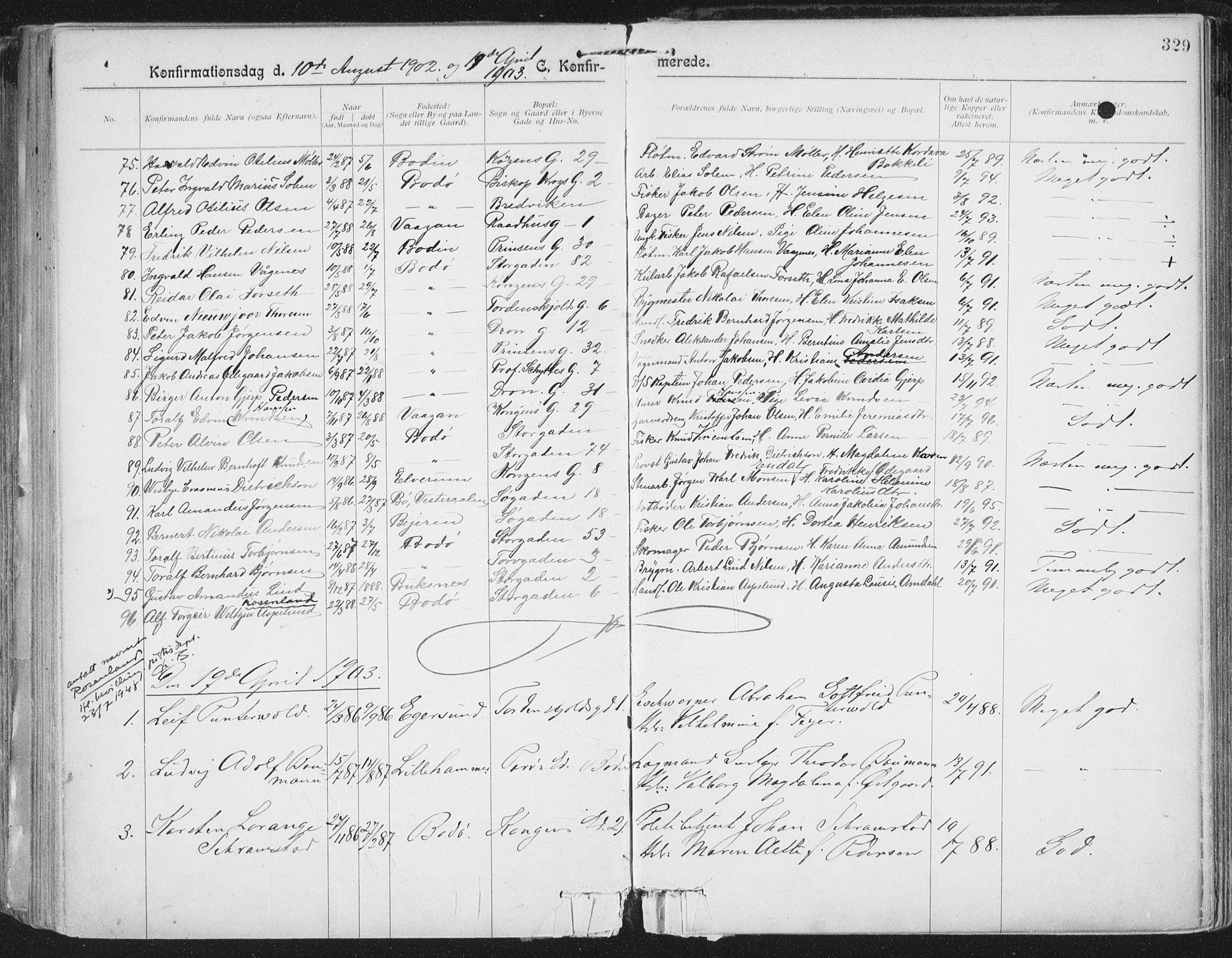 Ministerialprotokoller, klokkerbøker og fødselsregistre - Nordland, SAT/A-1459/801/L0011: Parish register (official) no. 801A11, 1900-1916, p. 329