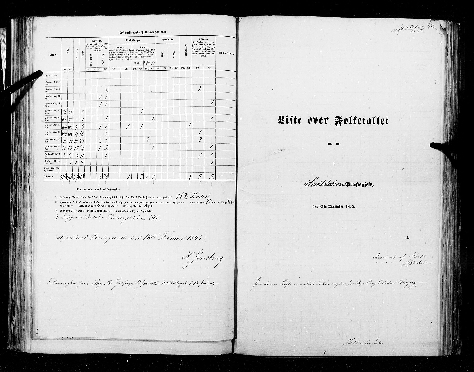 RA, Census 1845, vol. 9B: Nordland amt, 1845, p. 356