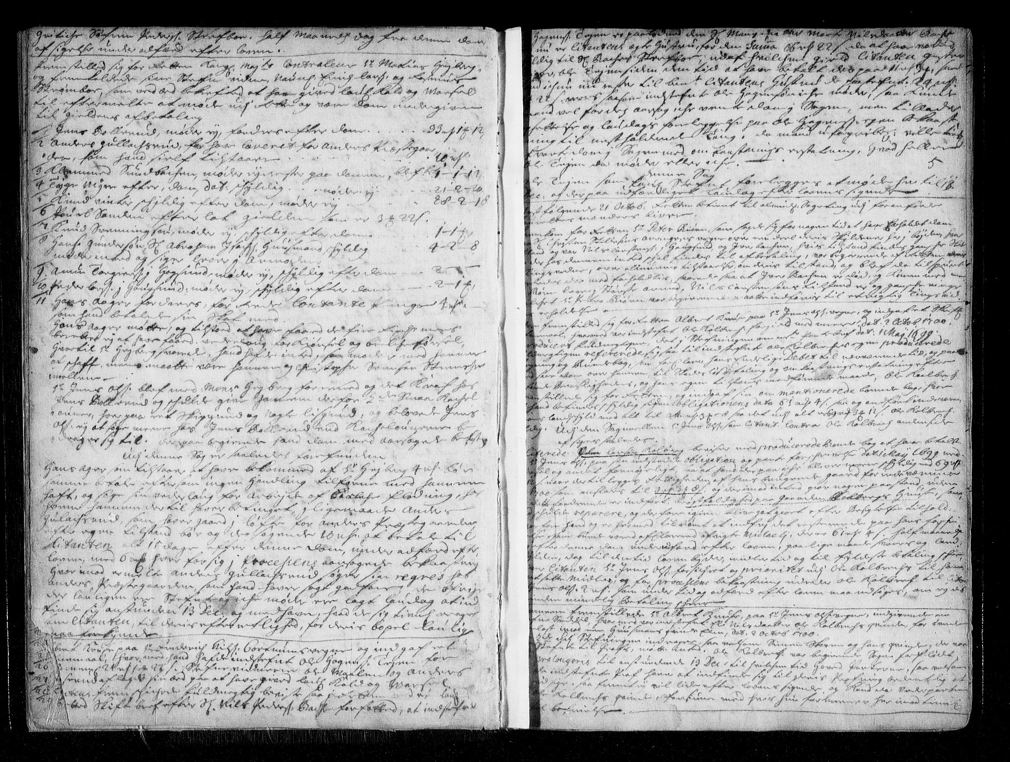 Eiker, Modum og Sigdal sorenskriveri, AV/SAKO-A-123/F/Fa/Faa/L0057: Tingbok, 1700-1704, p. 5