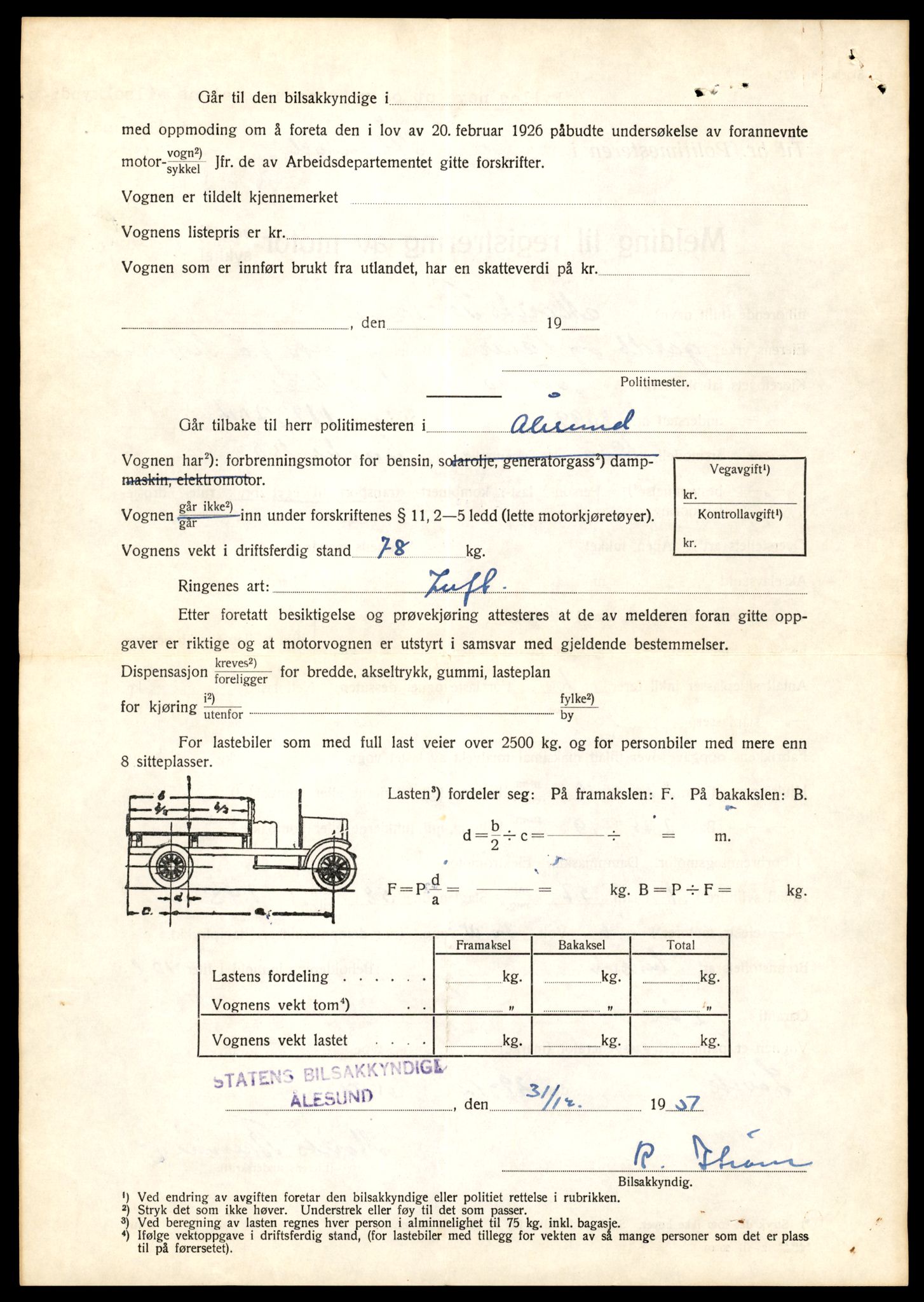 Møre og Romsdal vegkontor - Ålesund trafikkstasjon, AV/SAT-A-4099/F/Fe/L0030: Registreringskort for kjøretøy T 11620 - T 11799, 1927-1998, p. 1596