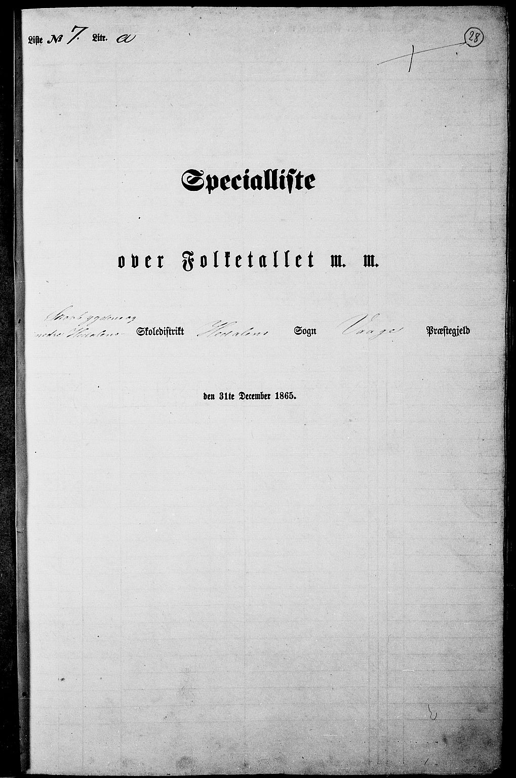 RA, 1865 census for Vågå, 1865, p. 194