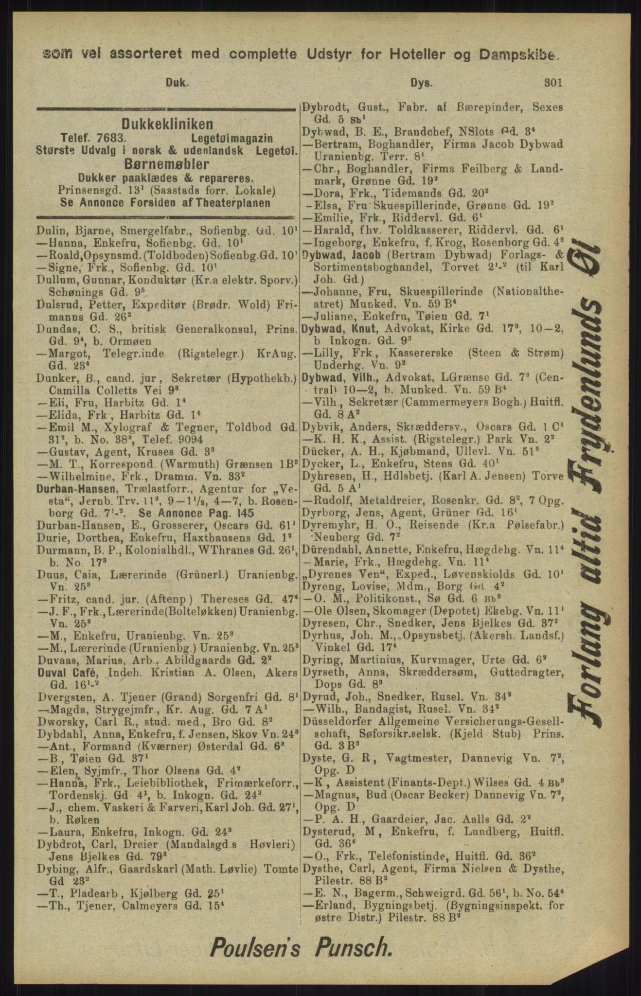 Kristiania/Oslo adressebok, PUBL/-, 1904, p. 301