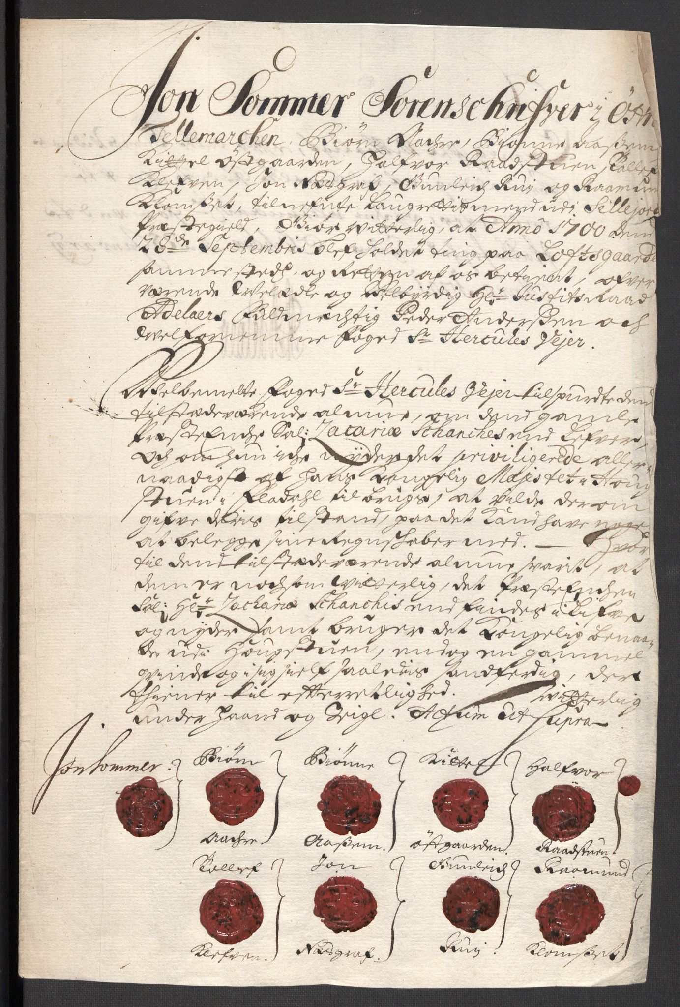 Rentekammeret inntil 1814, Reviderte regnskaper, Fogderegnskap, RA/EA-4092/R36/L2104: Fogderegnskap Øvre og Nedre Telemark og Bamble, 1700, p. 446
