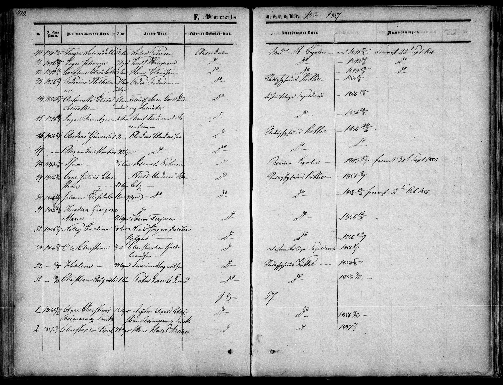 Arendal sokneprestkontor, Trefoldighet, AV/SAK-1111-0040/F/Fa/L0006: Parish register (official) no. A 6, 1855-1868, p. 480