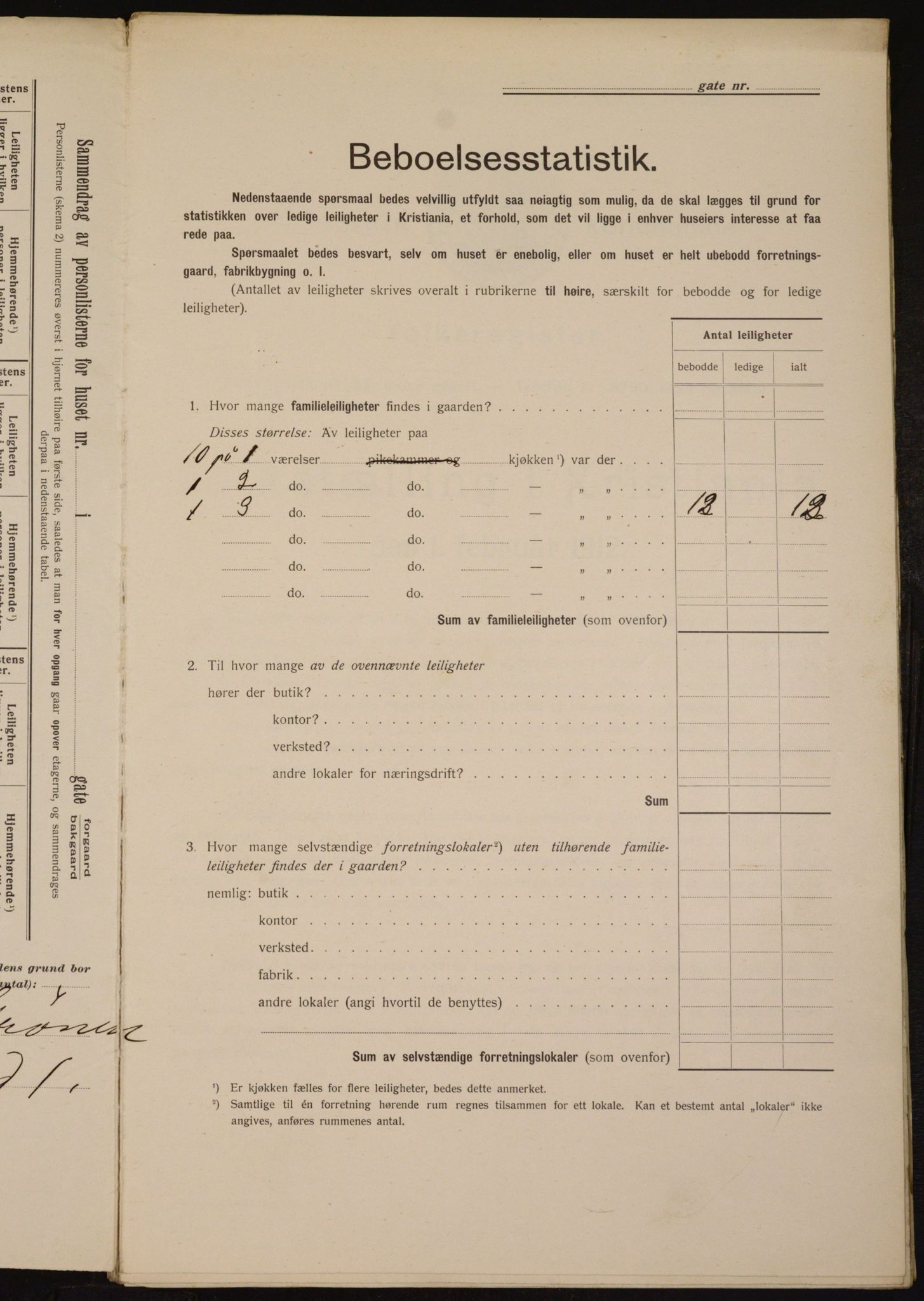 OBA, Municipal Census 1912 for Kristiania, 1912, p. 8518