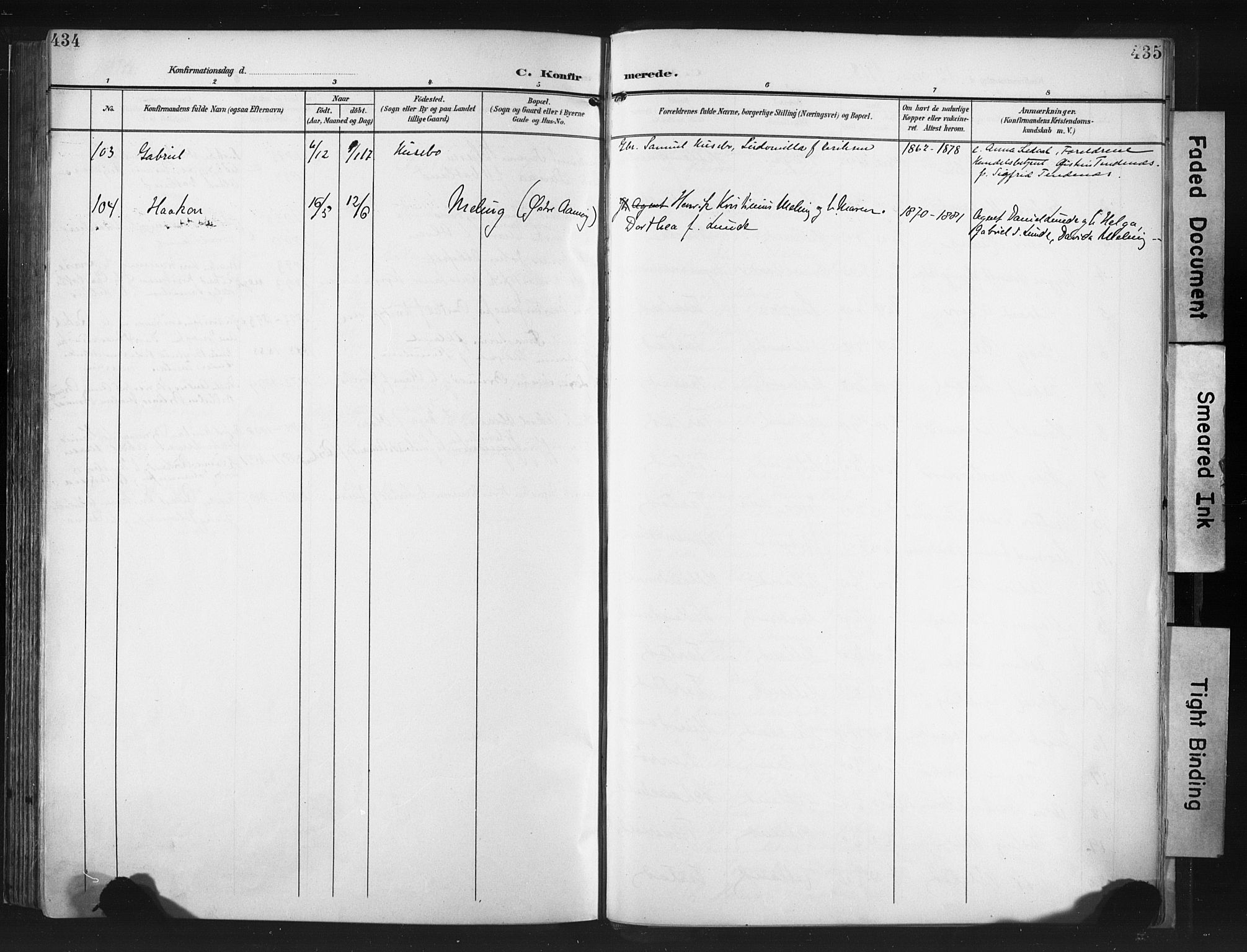 Hetland sokneprestkontor, AV/SAST-A-101826/30/30BA/L0013: Parish register (official) no. A 13, 1904-1918, p. 434-435