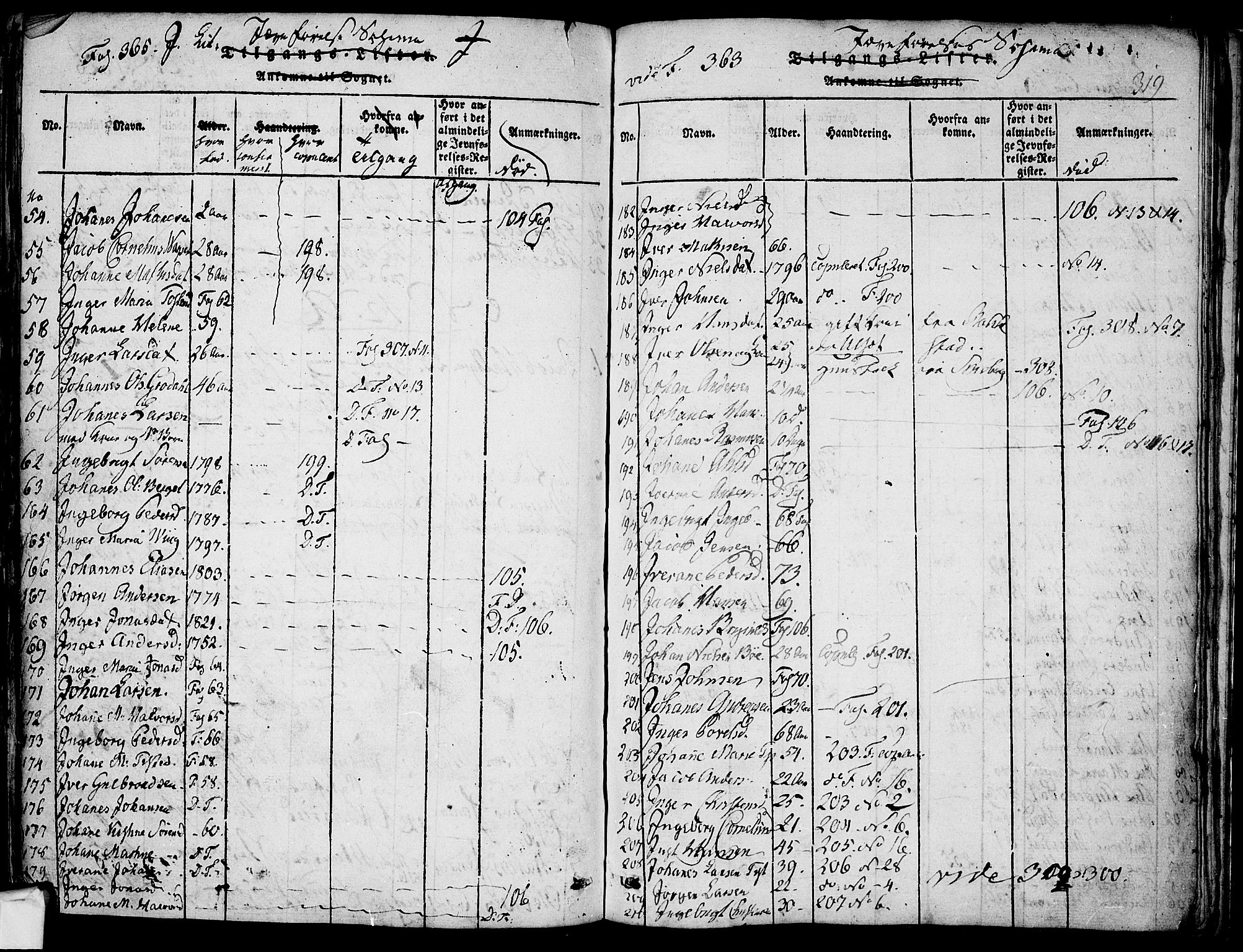 Berg prestekontor Kirkebøker, SAO/A-10902/F/Fa/L0002: Parish register (official) no. I 2, 1815-1831, p. 319