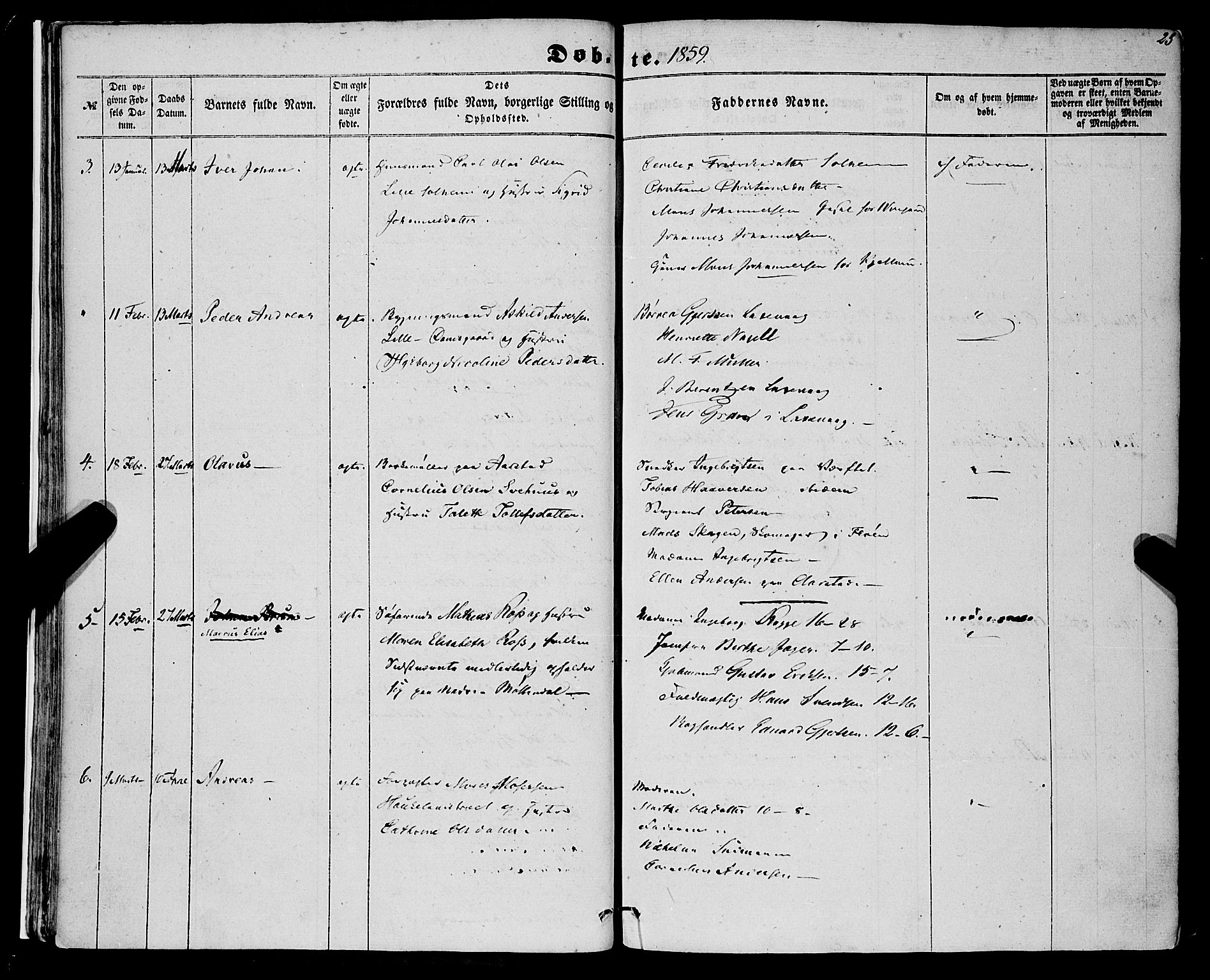 St. Jørgens hospital og Årstad sokneprestembete, AV/SAB-A-99934: Parish register (official) no. A 5, 1857-1869, p. 23