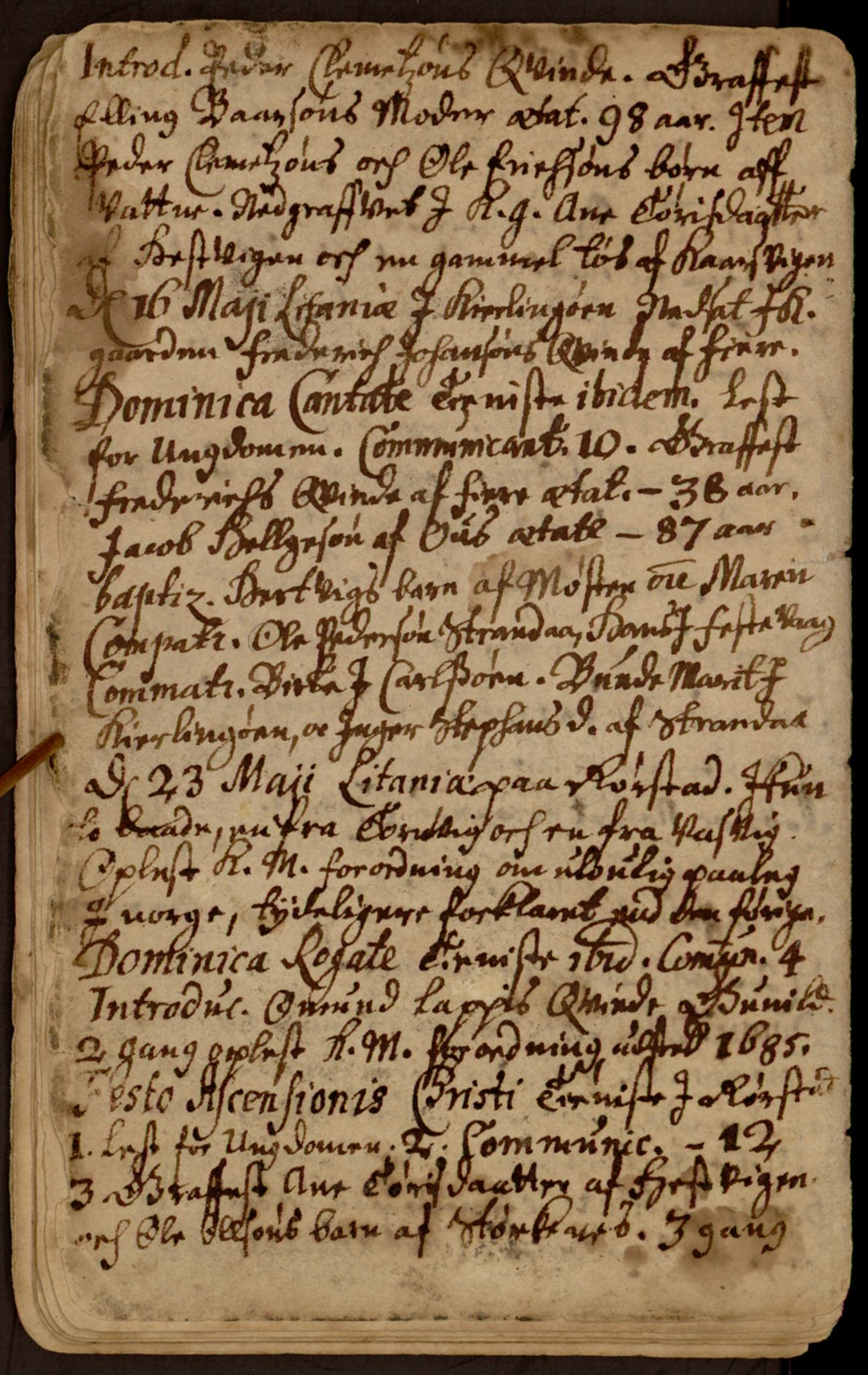 Spesialsamlingene, NTNU/SPESIALSAMLINGENE/M/XA-Oct-90: Other parish register no. XA Oct. 90, 1683-1685