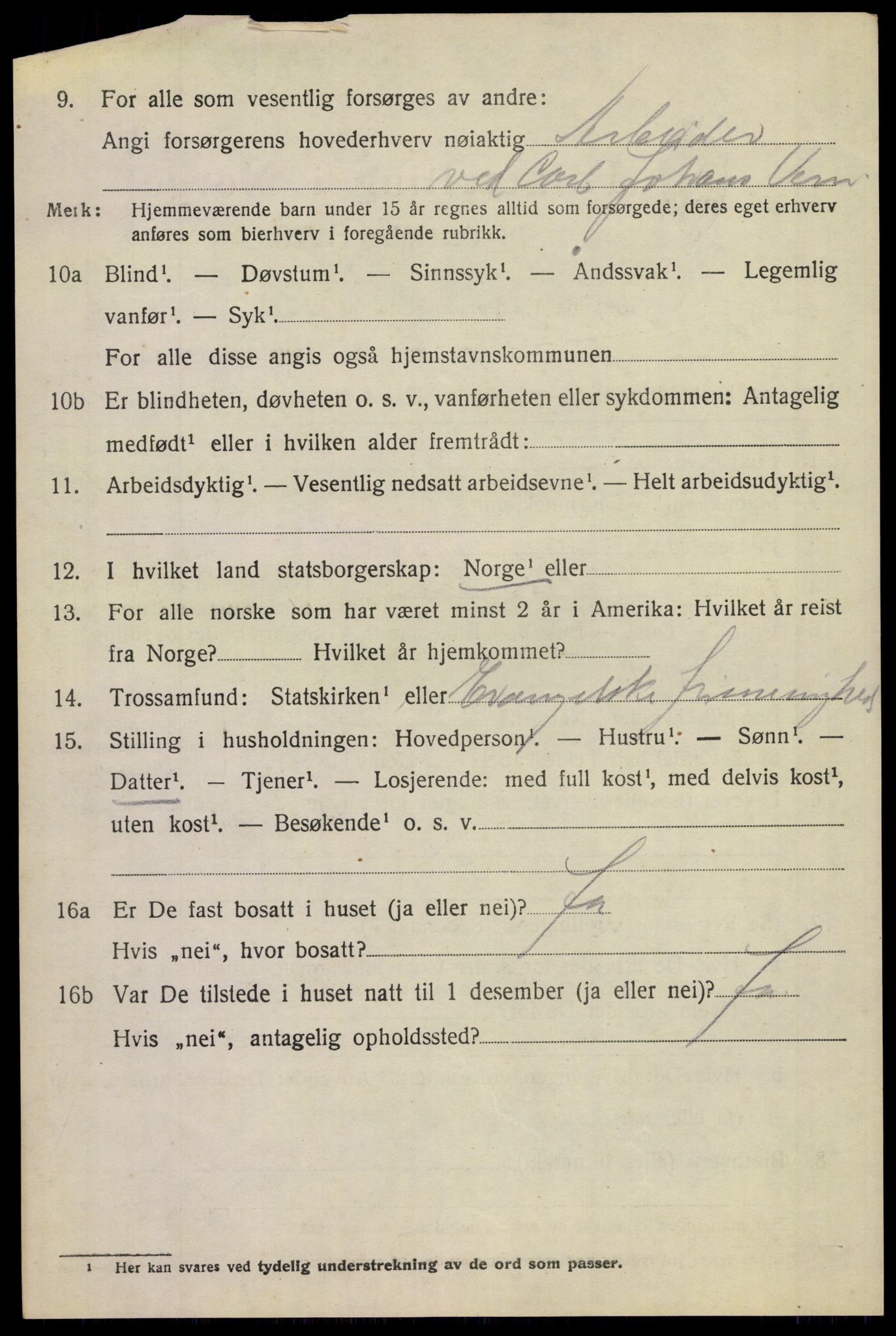 SAKO, 1920 census for Borre, 1920, p. 6209