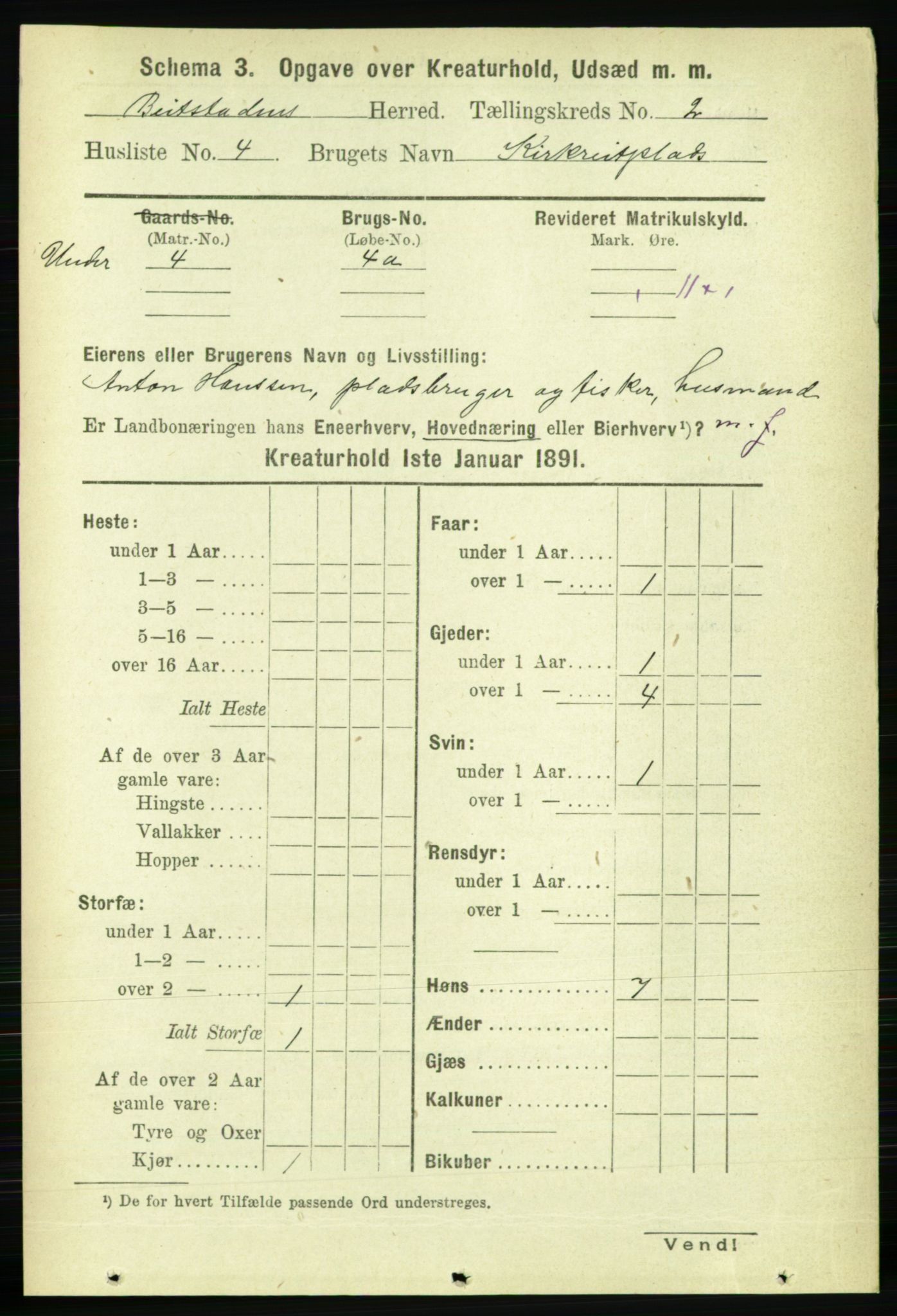 RA, 1891 census for 1727 Beitstad, 1891, p. 5700