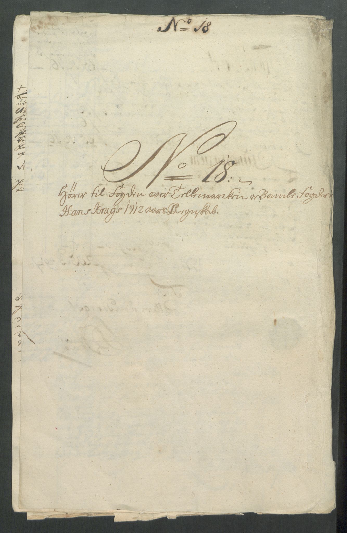 Rentekammeret inntil 1814, Reviderte regnskaper, Fogderegnskap, AV/RA-EA-4092/R36/L2123: Fogderegnskap Øvre og Nedre Telemark og Bamble, 1712, p. 191