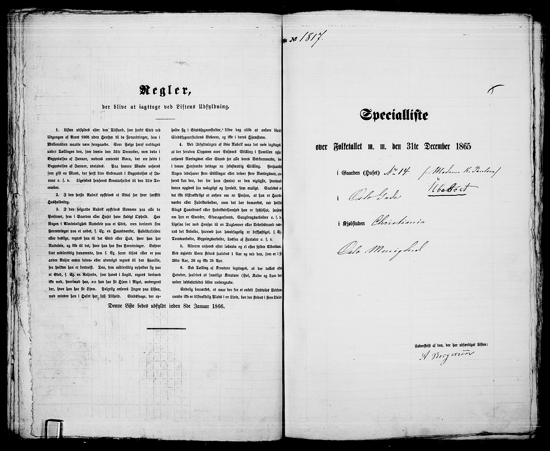 RA, 1865 census for Kristiania, 1865, p. 4089