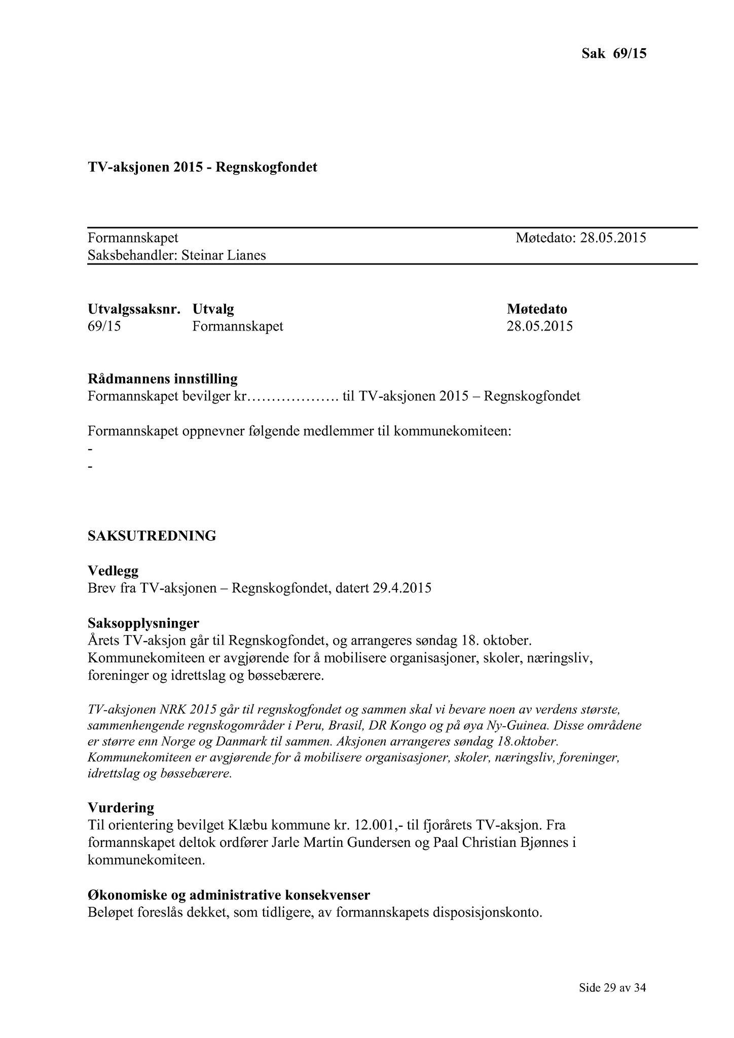 Klæbu Kommune, TRKO/KK/02-FS/L008: Formannsskapet - Møtedokumenter, 2015, p. 1795