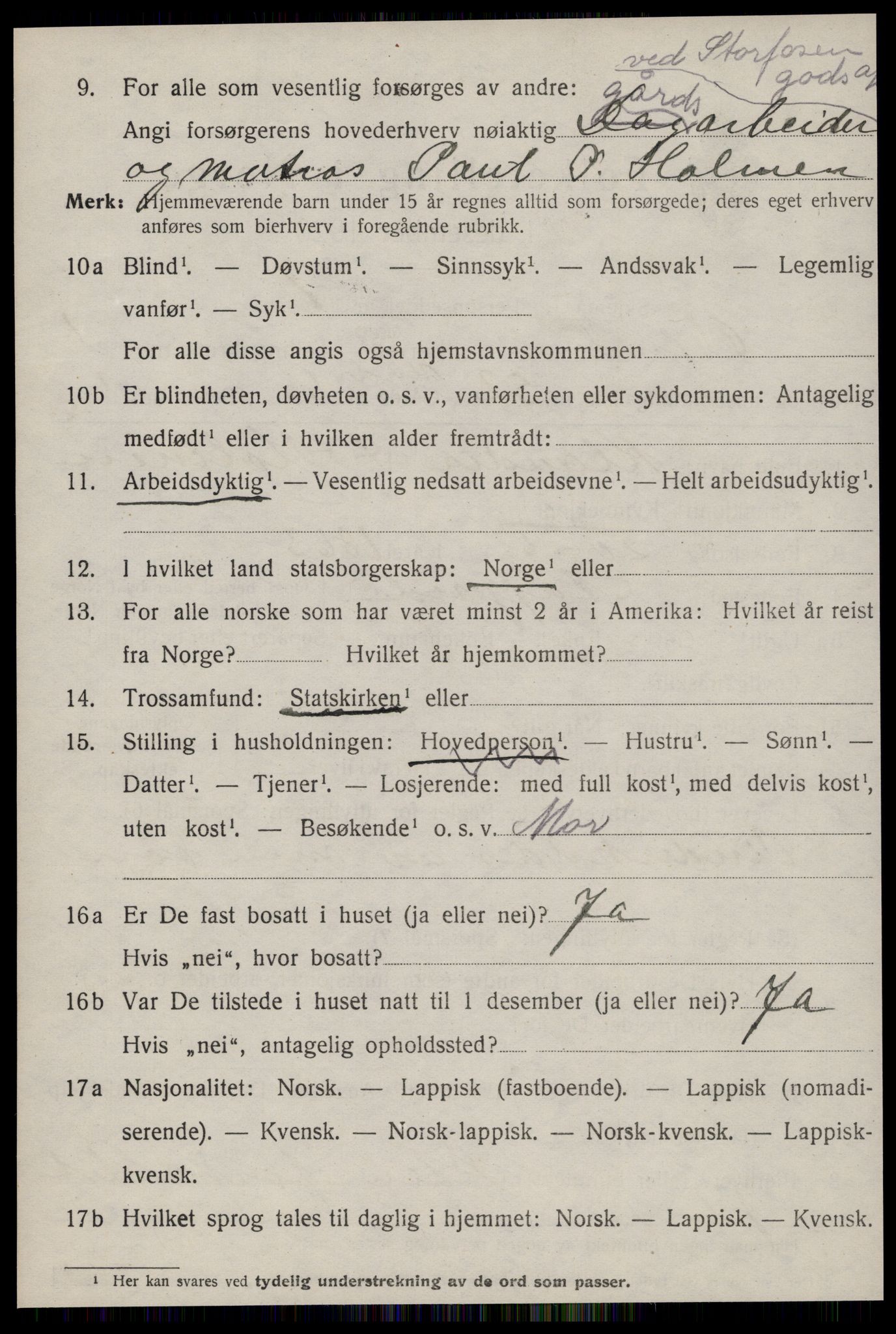 SAT, 1920 census for Ørland, 1920, p. 1976