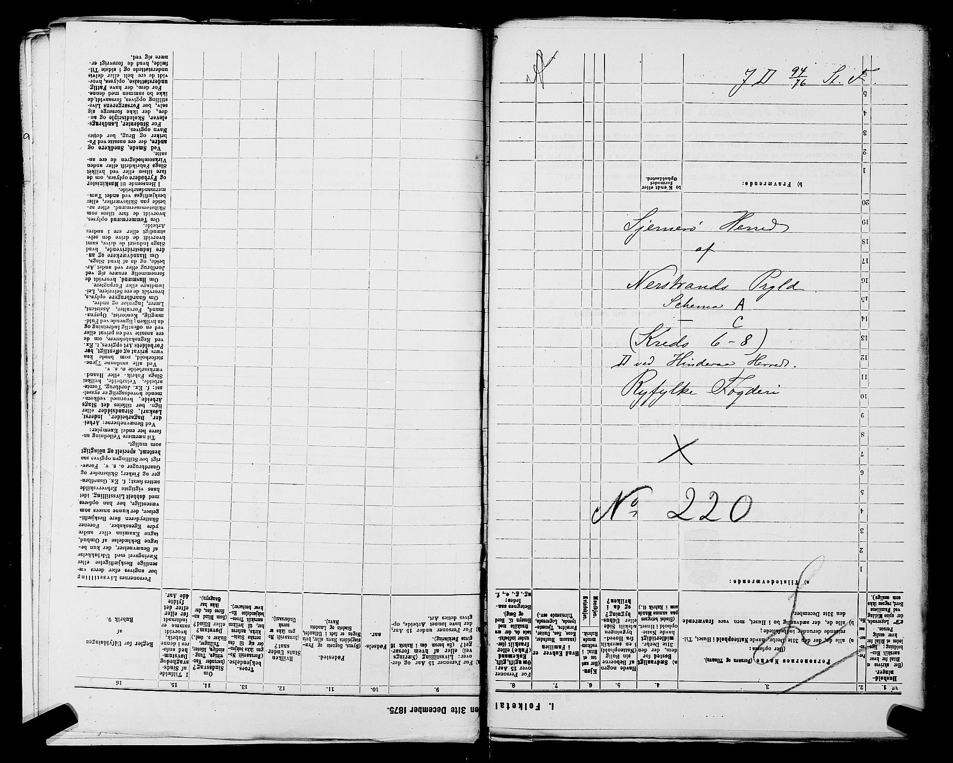 SAST, 1875 census for 1139P Nedstrand, 1875, p. 27