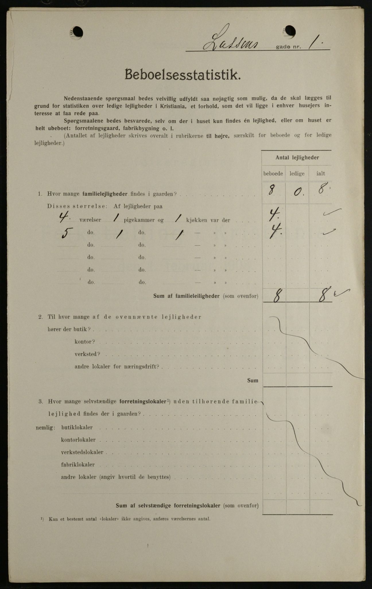 OBA, Municipal Census 1908 for Kristiania, 1908, p. 51337