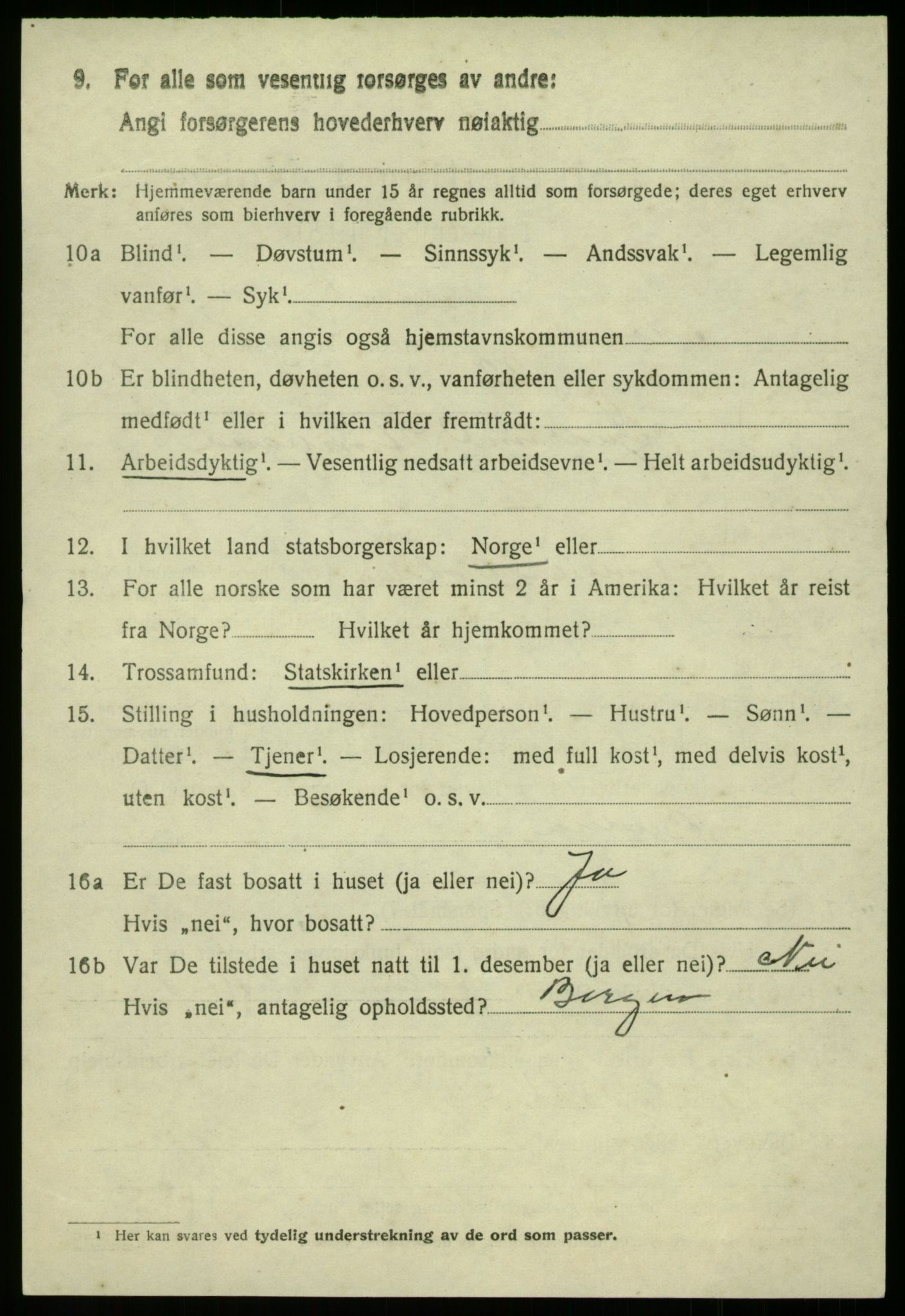 SAB, 1920 census for Modalen, 1920, p. 799