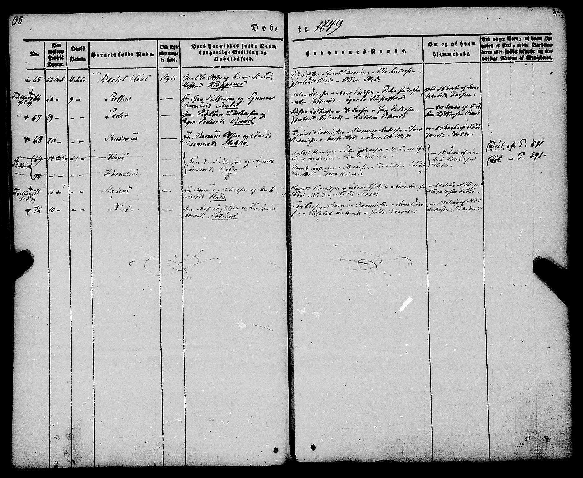 Gloppen sokneprestembete, SAB/A-80101/H/Haa/Haaa/L0008: Parish register (official) no. A 8, 1837-1855, p. 38