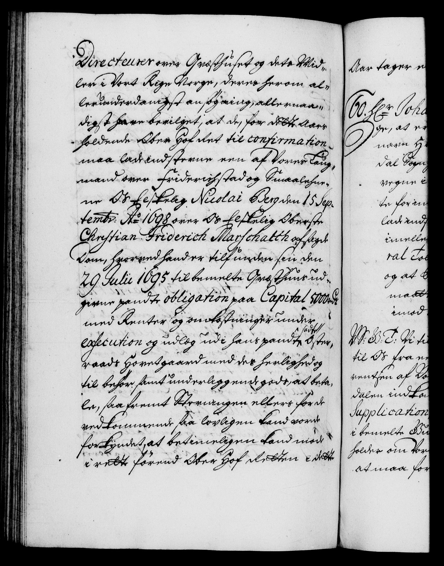 Danske Kanselli 1572-1799, AV/RA-EA-3023/F/Fc/Fca/Fcab/L0018: Norske tegnelser, 1707-1709, p. 525b