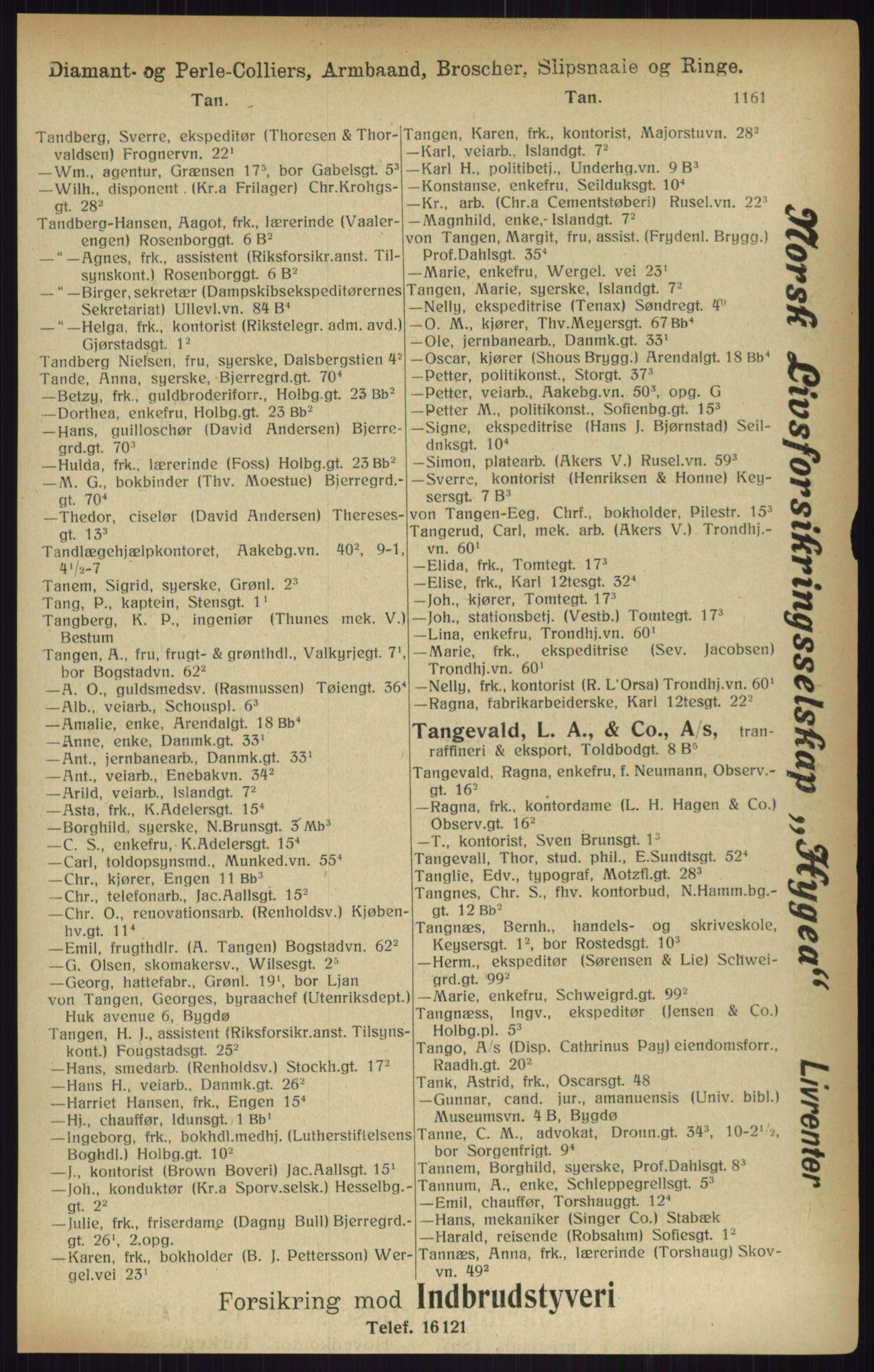 Kristiania/Oslo adressebok, PUBL/-, 1916, p. 1161