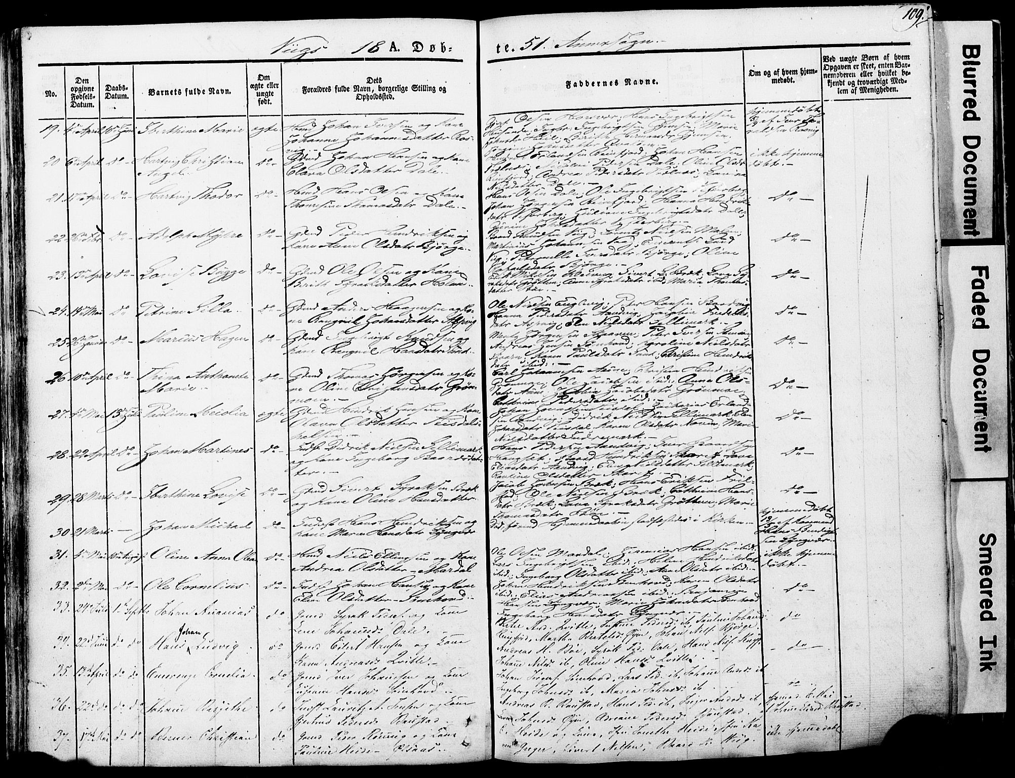 Ministerialprotokoller, klokkerbøker og fødselsregistre - Nordland, AV/SAT-A-1459/812/L0176: Parish register (official) no. 812A05, 1834-1874, p. 109