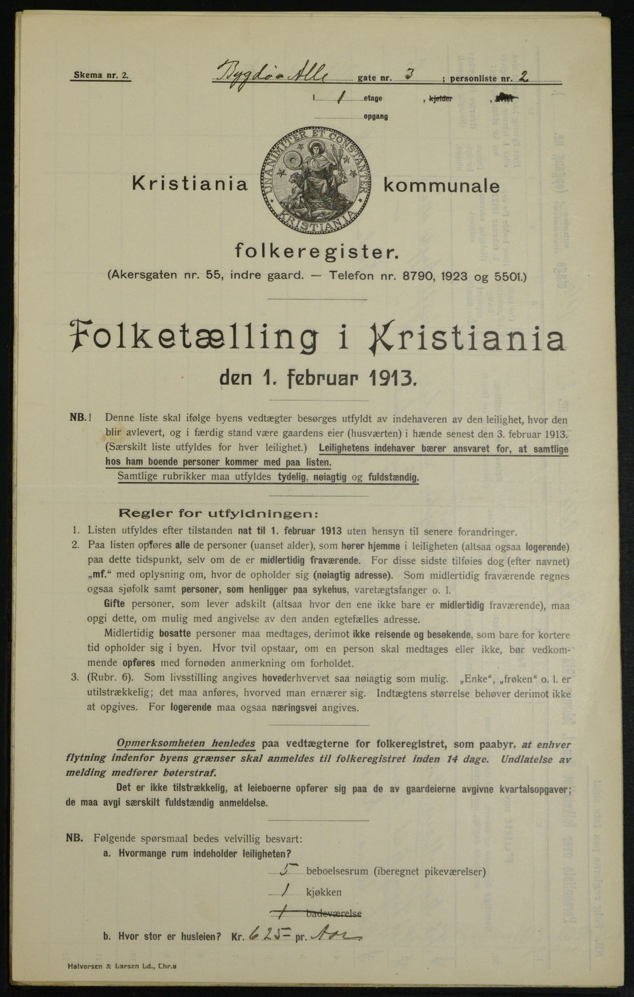 OBA, Municipal Census 1913 for Kristiania, 1913, p. 10202