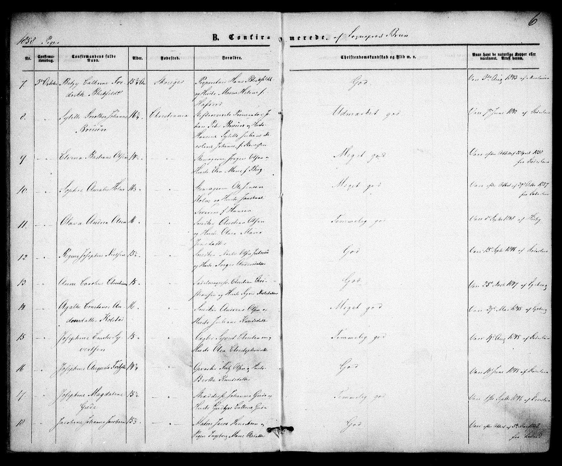 Trefoldighet prestekontor Kirkebøker, AV/SAO-A-10882/F/Fb/L0001: Parish register (official) no. II 1, 1858-1871, p. 6