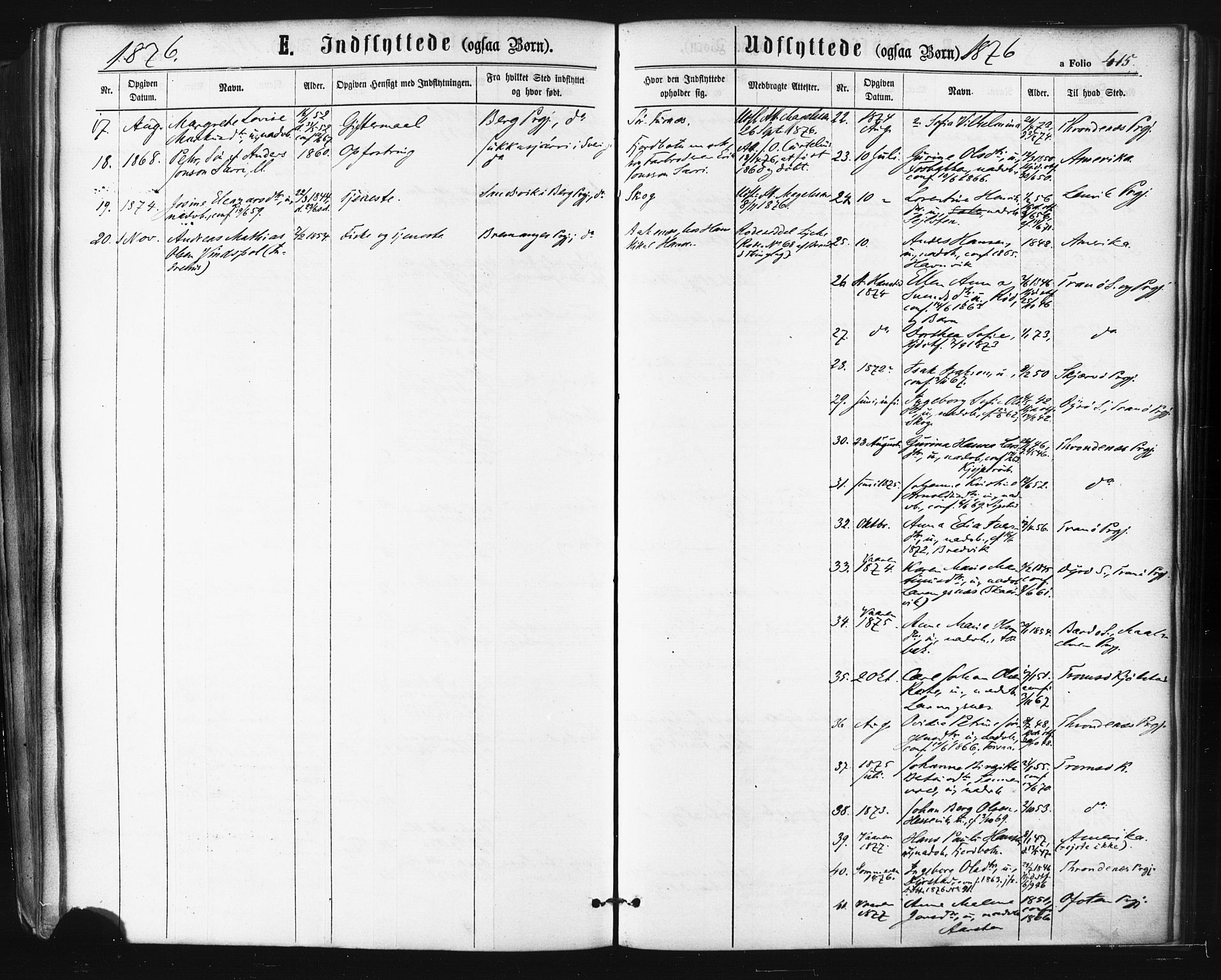 Ibestad sokneprestembete, SATØ/S-0077/H/Ha/Haa/L0010kirke: Parish register (official) no. 10, 1869-1879, p. 415
