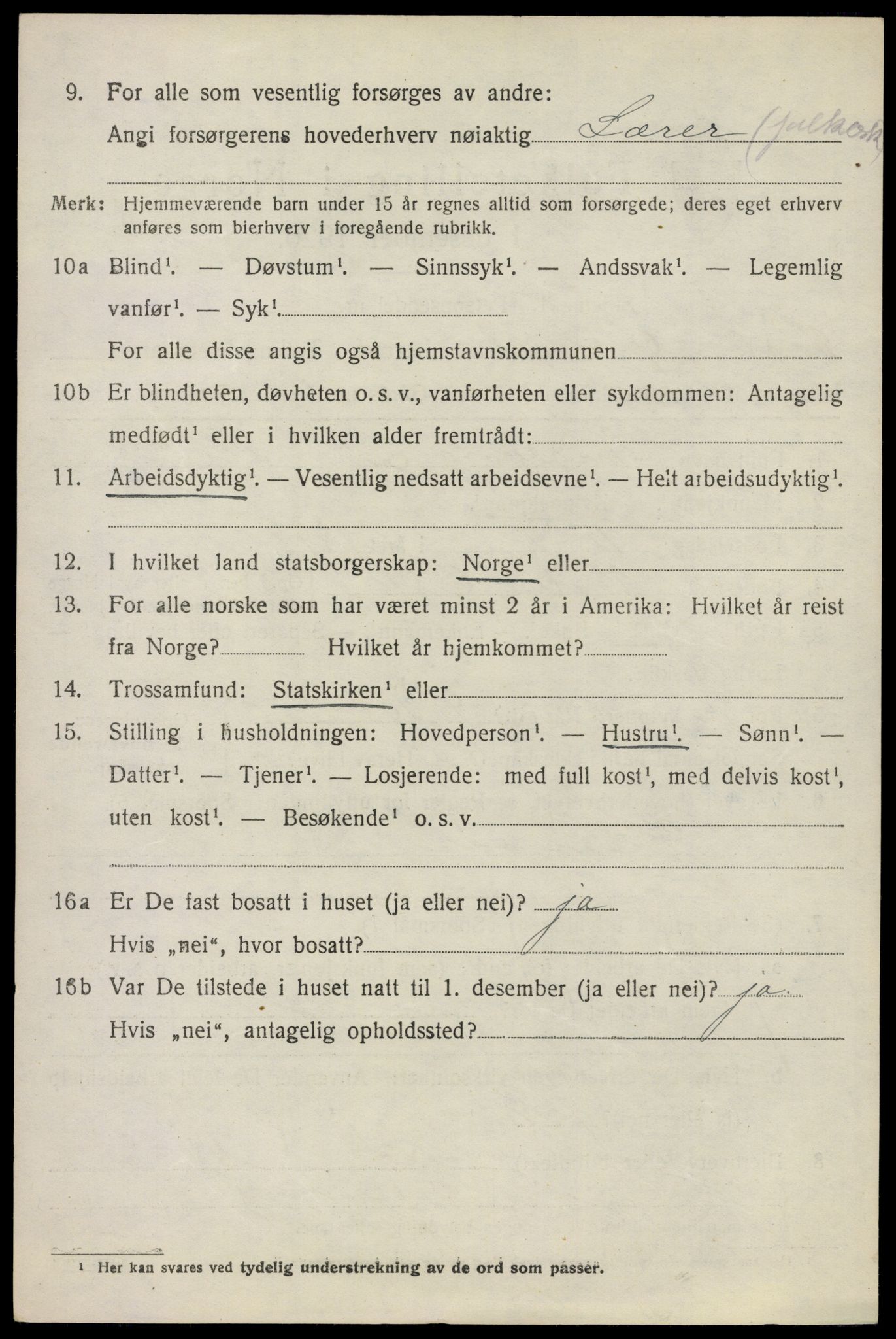 SAO, 1920 census for Våler, 1920, p. 2519