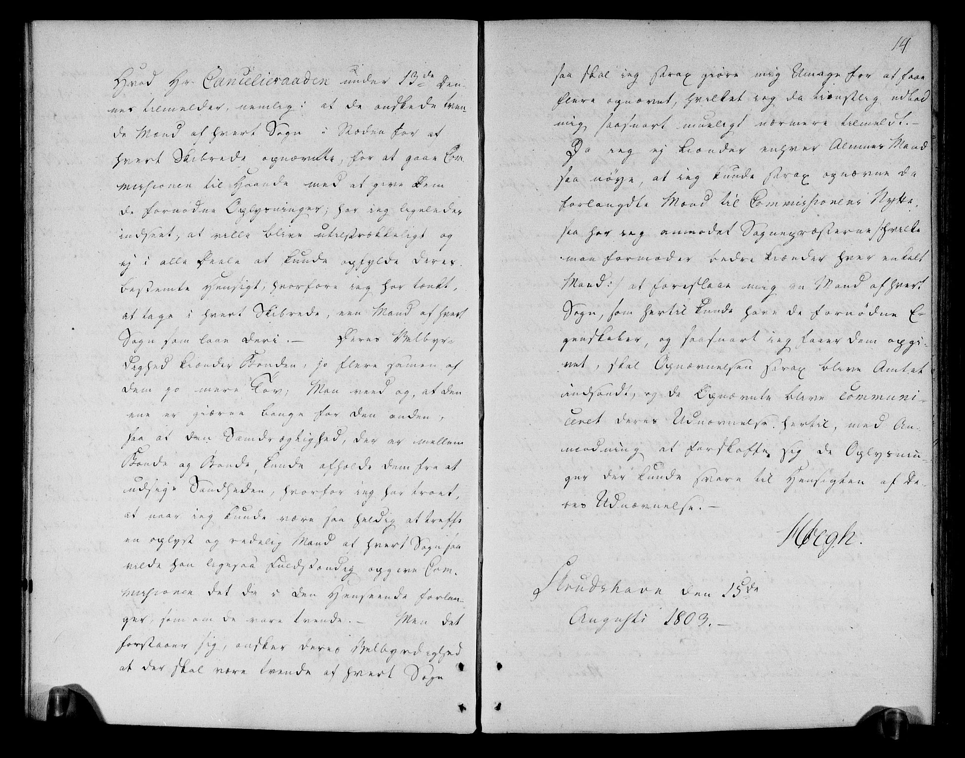 Rentekammeret inntil 1814, Realistisk ordnet avdeling, AV/RA-EA-4070/N/Ne/Nea/L0110: Nordhordland og Voss fogderi. Deliberasjonsprotokoll, 1803, p. 17